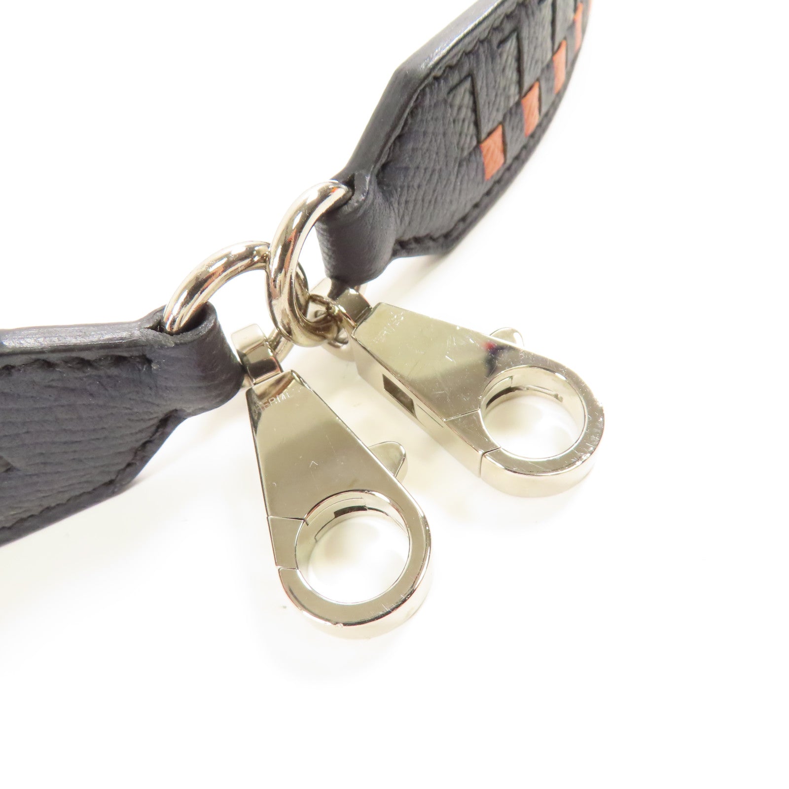 HERMES【激減優惠】 Epsom皮革Strap 105cm銀扣肩背帶Bleu Saphir