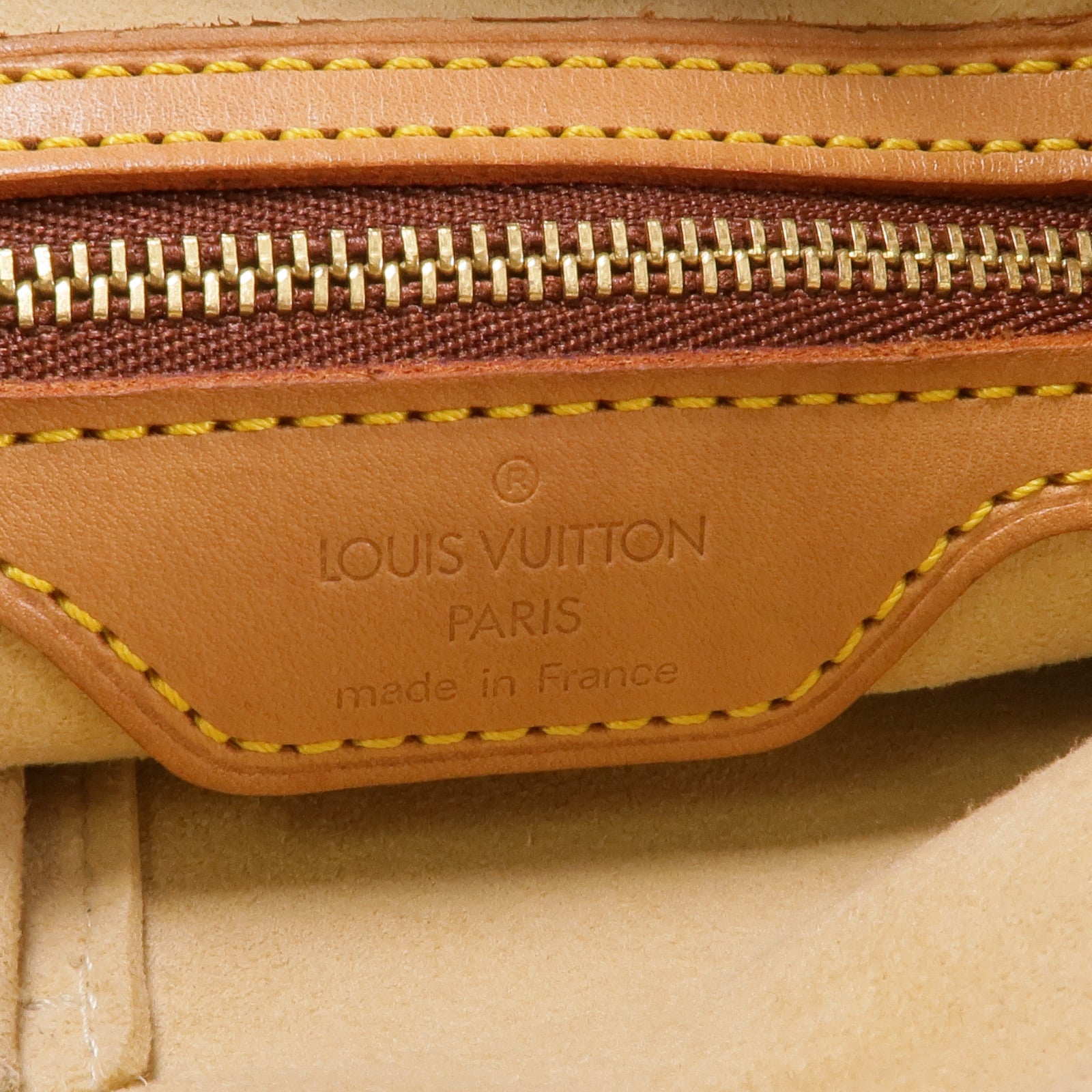 LOUIS VUITTON Monogram Looping MM金扣肩背袋棕色