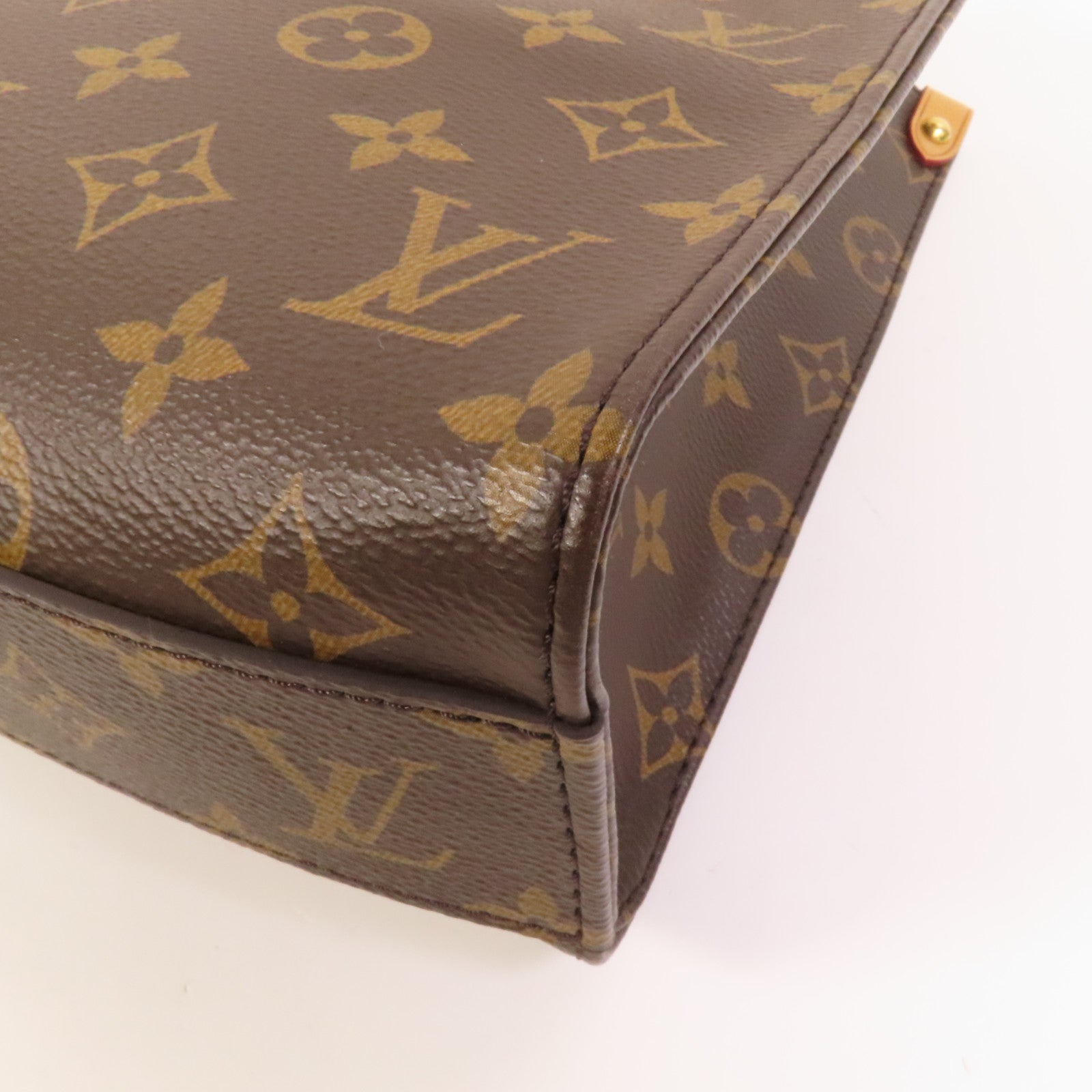 LOUIS VUITTON Monogram Sac Plat BB金扣手挽肩背兩用袋