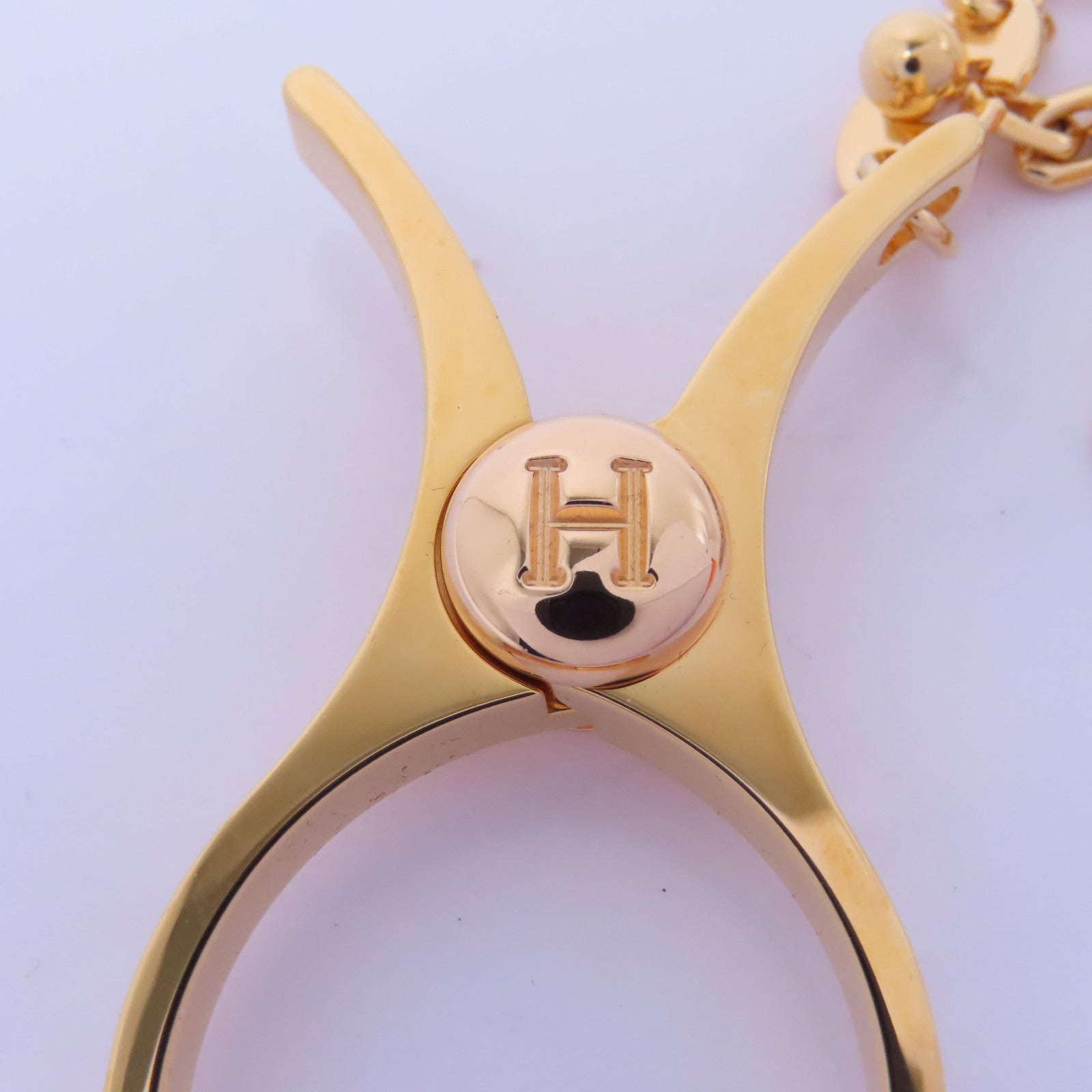 HERMES 金屬Filou Glove Clip手套夾金色