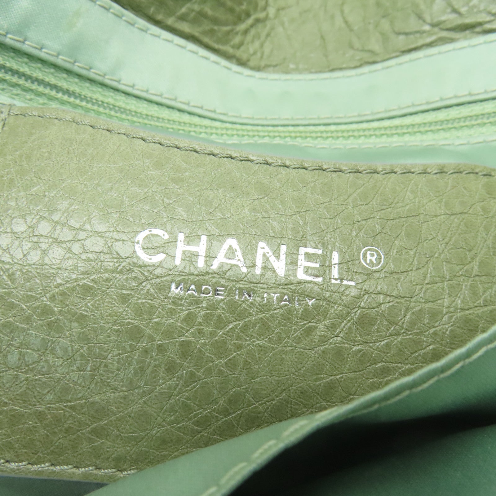 CHANEL **【激減優惠】菱格牛皮皮革Shoulder Bag銀扣肩背袋灰色