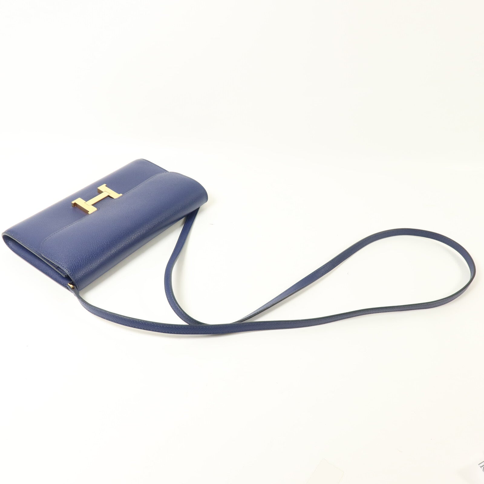 HERMES Epsom皮革Constance To Go肩背袋Bleu Saphir