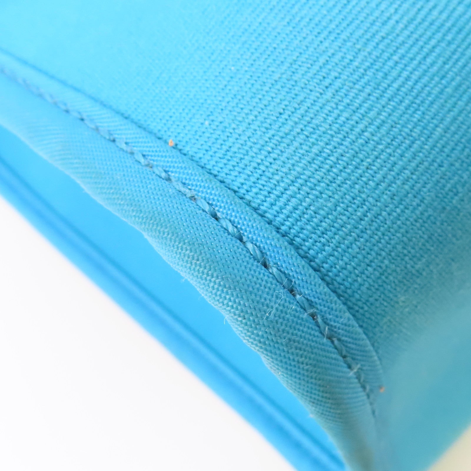 HERMES 帆布Herbag 31銀扣手挽肩背兩用袋Blue Azteque/Menthe