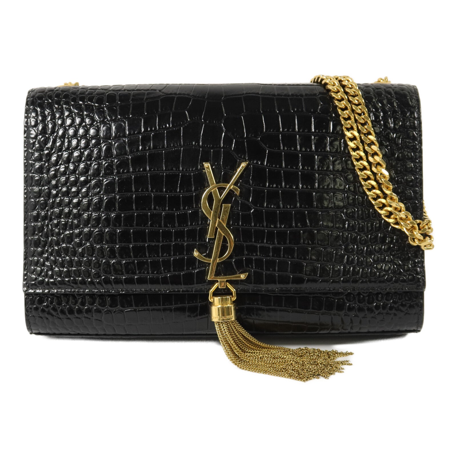 SAINT LAURENT 牛皮皮革Kate Medium Tassel鏈帶肩背袋