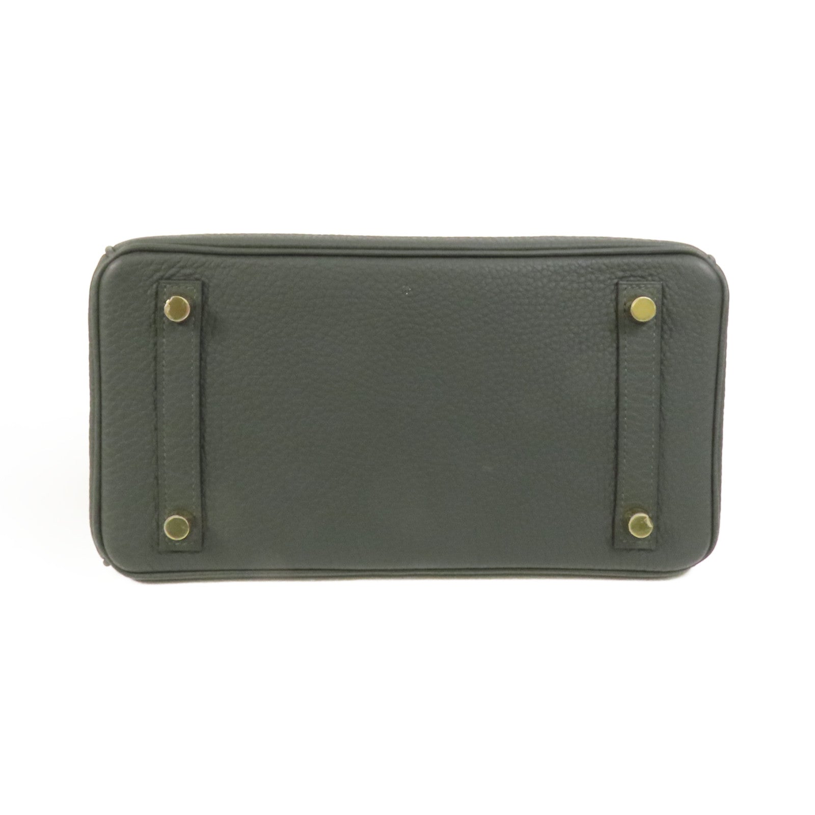 HERMES Togo皮革Birkin 25金扣手挽袋New Vert Fonce