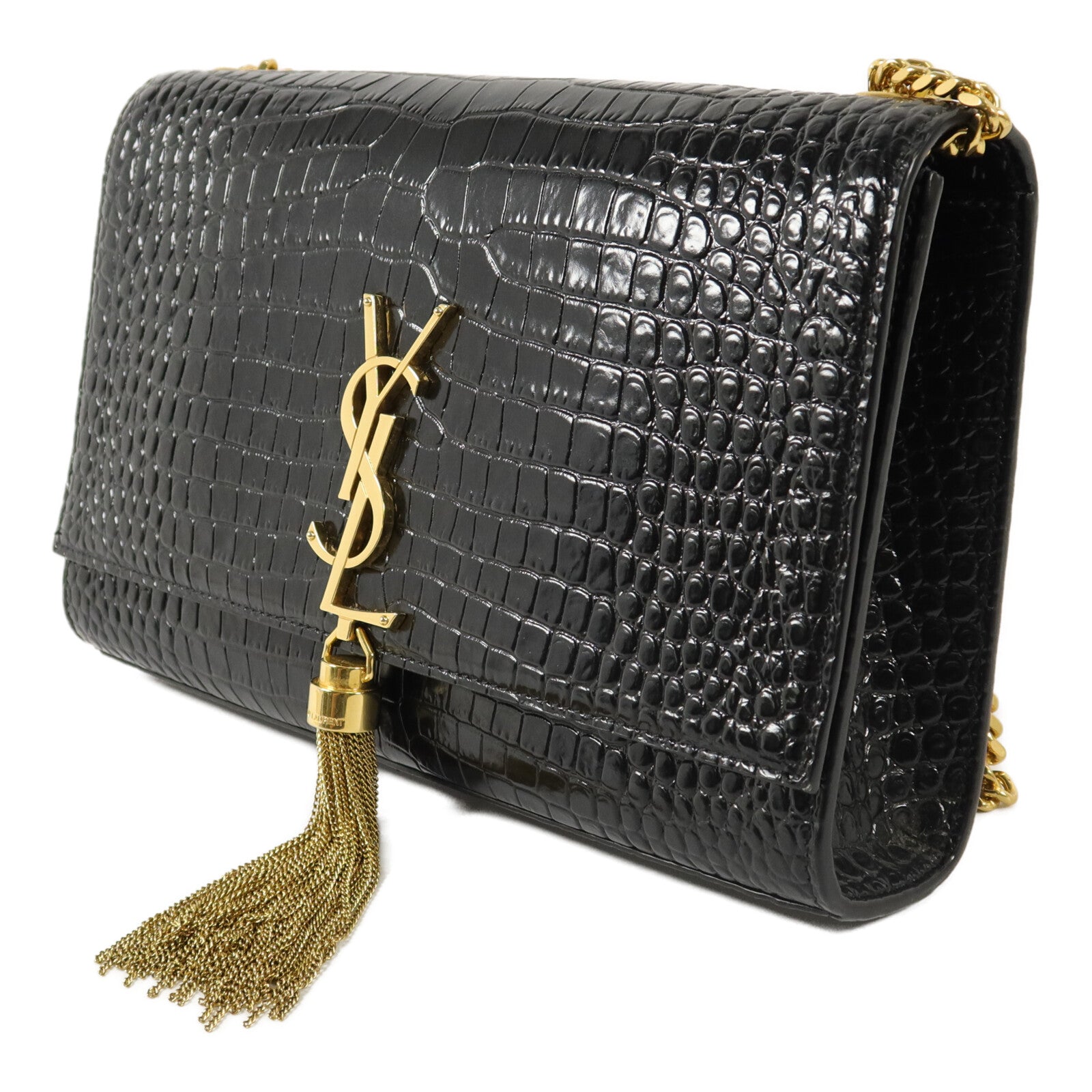 SAINT LAURENT 牛皮皮革Kate Medium Tassel鏈帶肩背袋