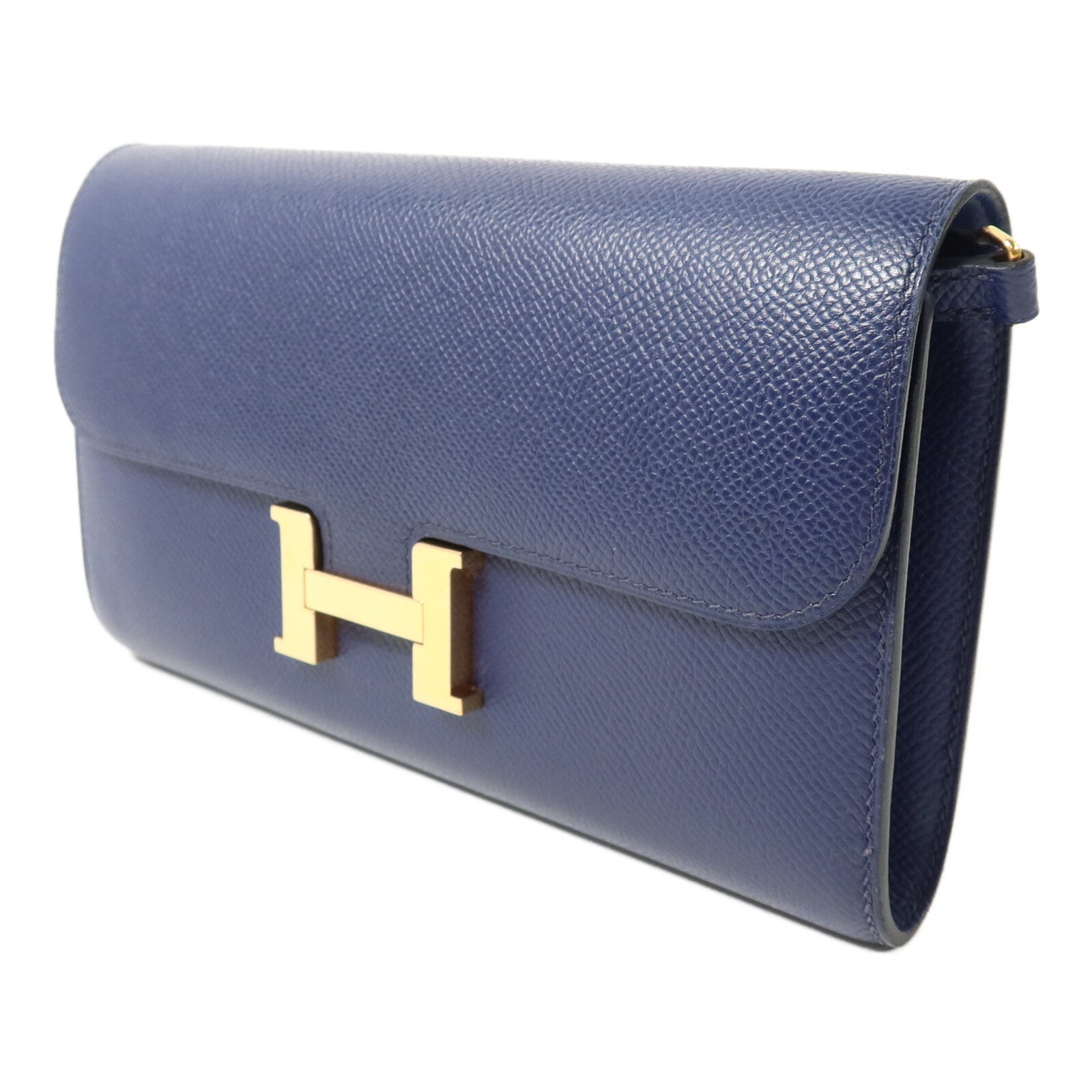 HERMES Epsom皮革Constance To Go肩背袋Bleu Saphir