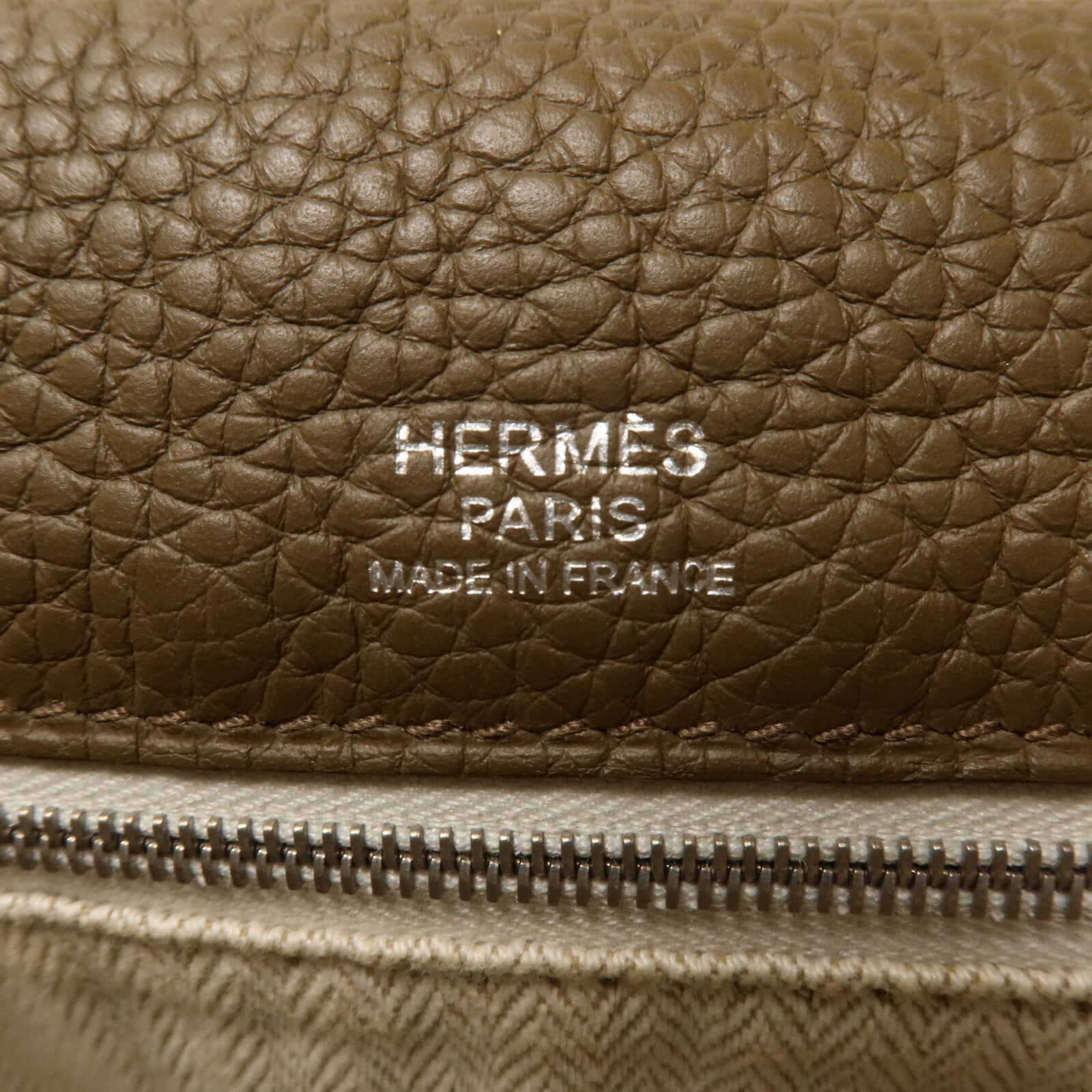 HERMES Clemence皮革Alfred 35肩背袋Cacao