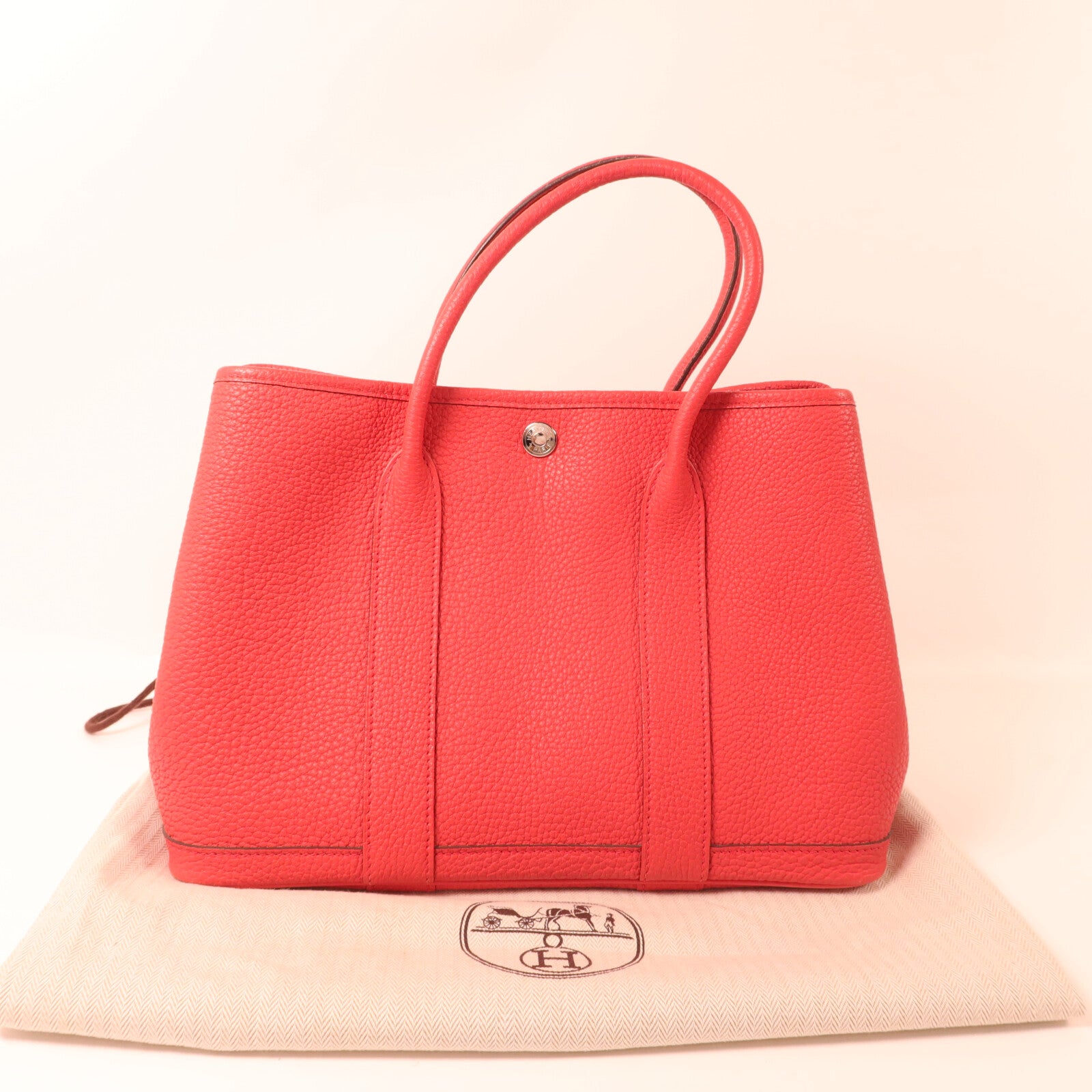 HERMES Clemence皮革Garden Party TPM手挽袋Bougainvillier