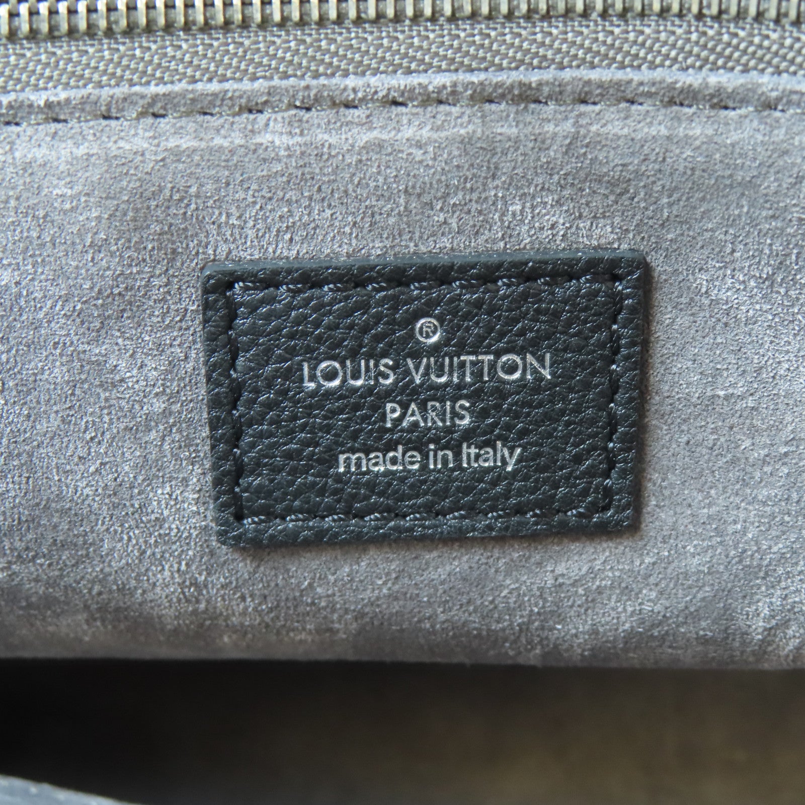 LOUIS VUITTON 牛皮皮革Lockit MM銀扣手挽肩背兩用袋黑色