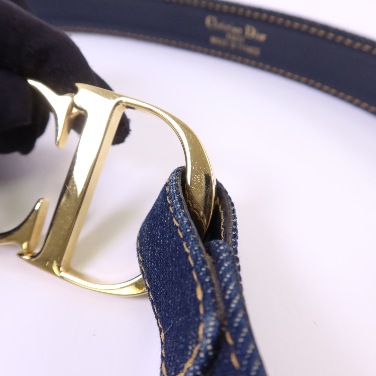 Dior 牛仔布/金屬Belt皮帶
