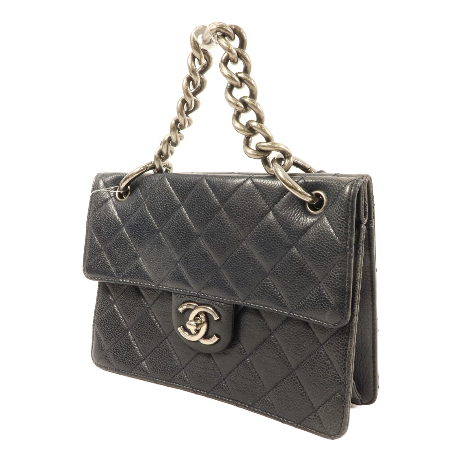 CHANEL 牛皮皮革Magnetic Bag鏈帶手挽肩背兩用袋