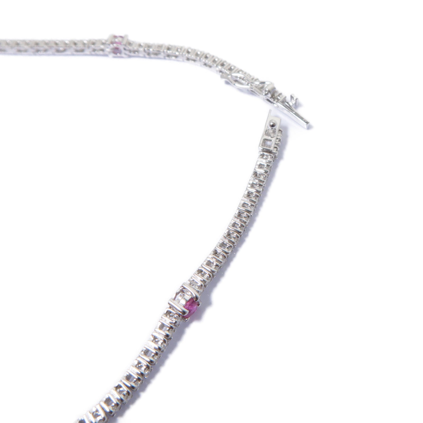 JEWELRY 18K白金Ruby Diamond Bracelet 0.95ct紅寶石0.35ct鑽石手鏈