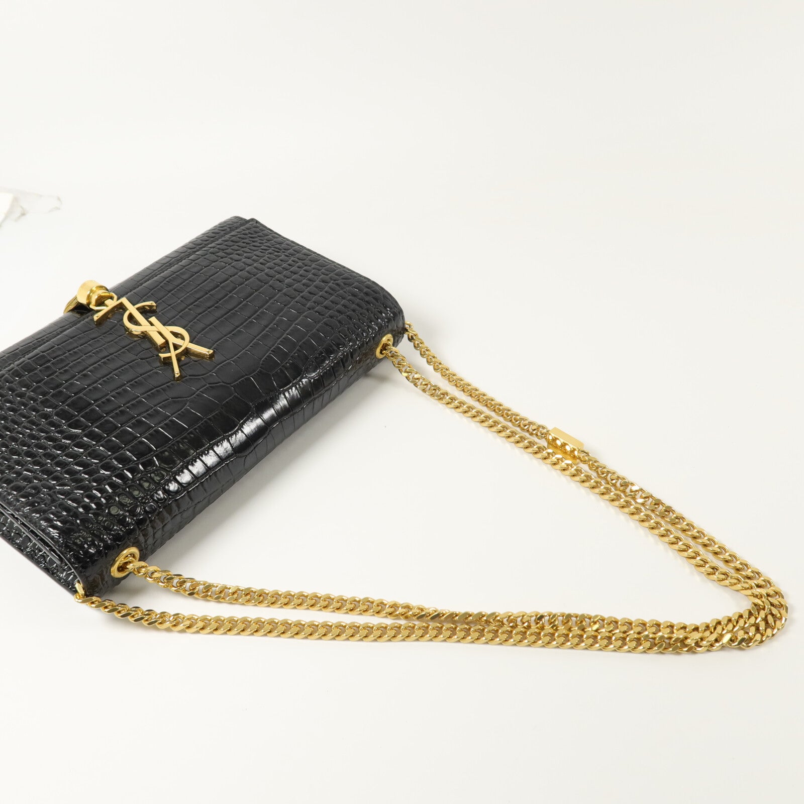 SAINT LAURENT 牛皮皮革Kate Medium Tassel鏈帶肩背袋