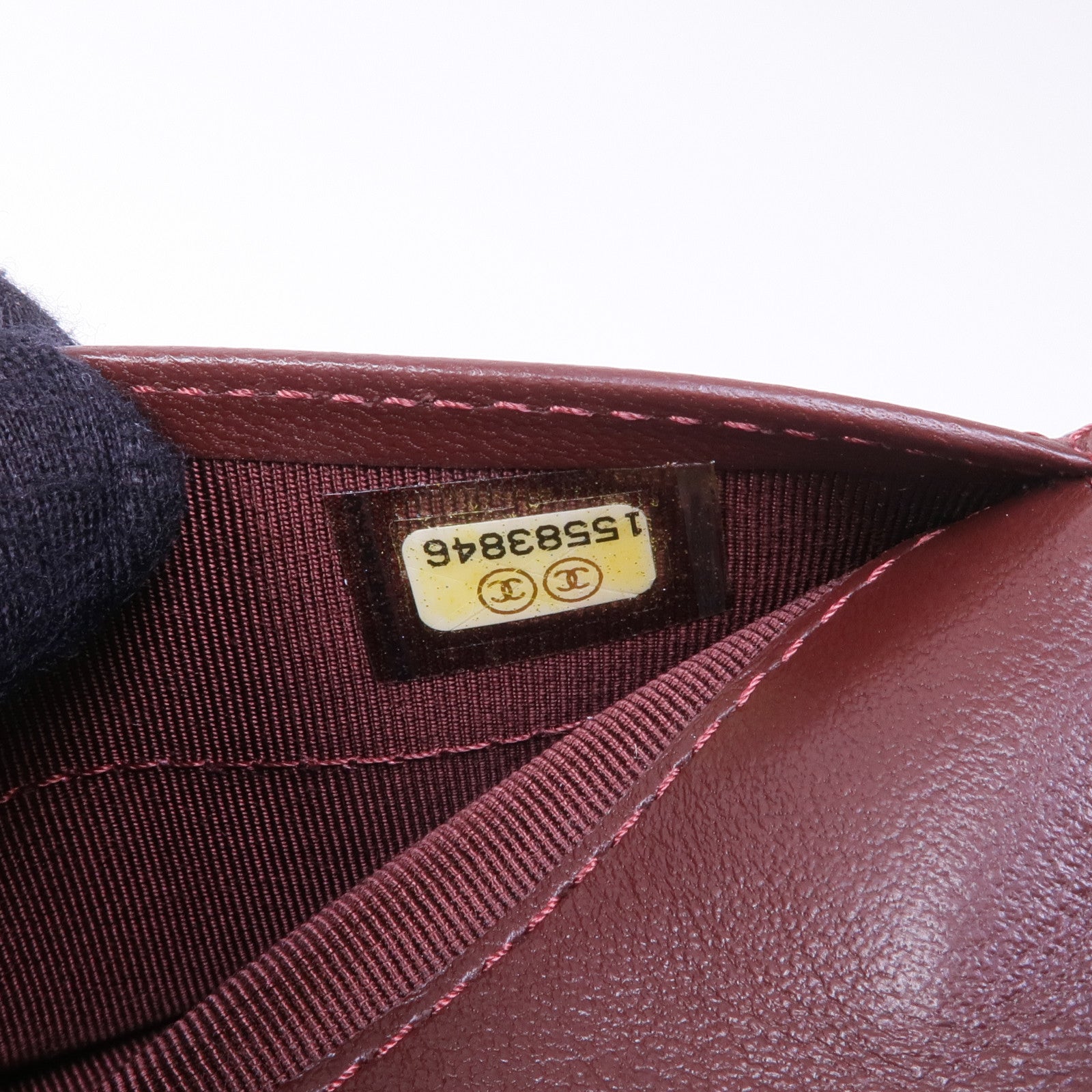 CHANEL 羊皮皮革Long Wallet銀扣長錢包