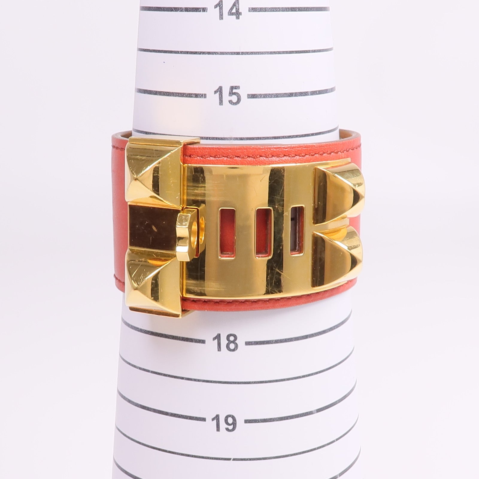 HERMES Swift皮革Collier De Chien CDC金扣手帶Capucine