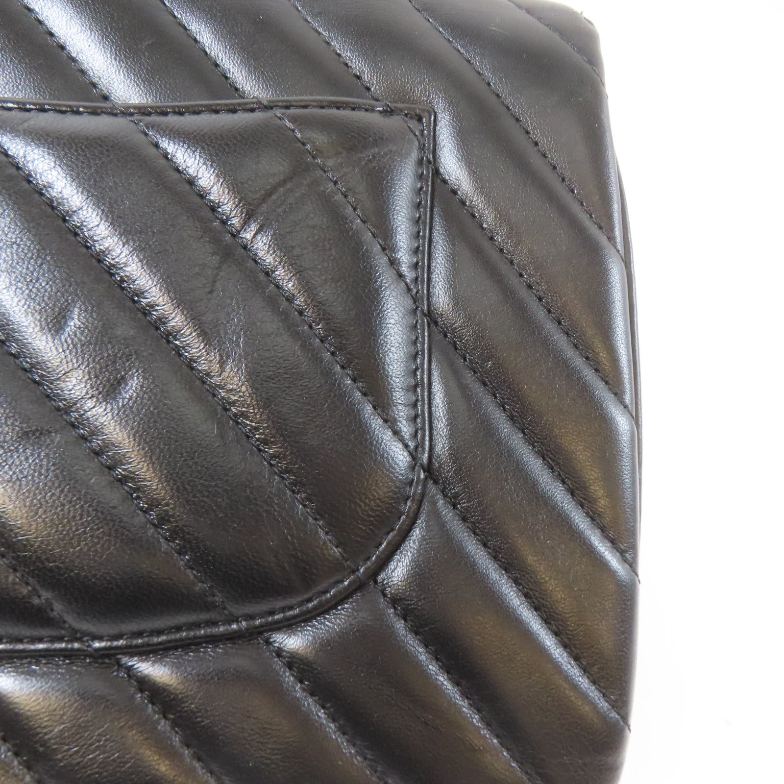 CHANEL 斜紋羊皮皮革Trendy CC金扣鏈帶手挽肩背兩用袋黑色