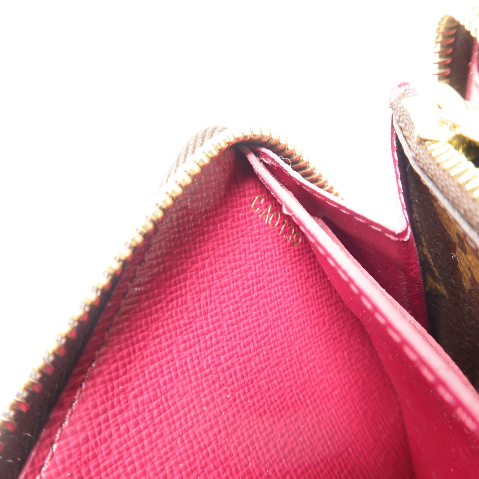 LOUIS VUITTON 【激減優惠】Monogram Clemence Long Wallet金扣長錢包棕色/紅色