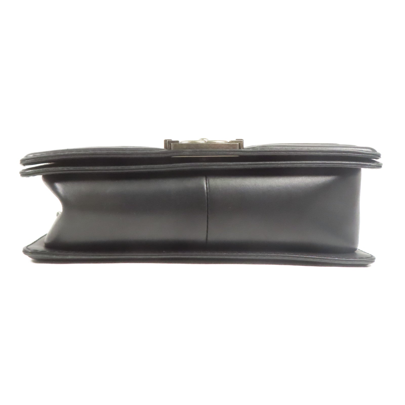 CHANEL 【激減優惠】牛皮皮革Boy銀扣鏈帶肩背袋