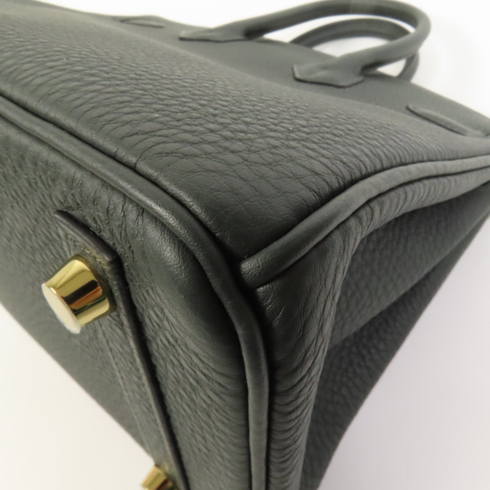 HERMES Togo皮革Birkin 25金扣手挽袋New Vert Fonce