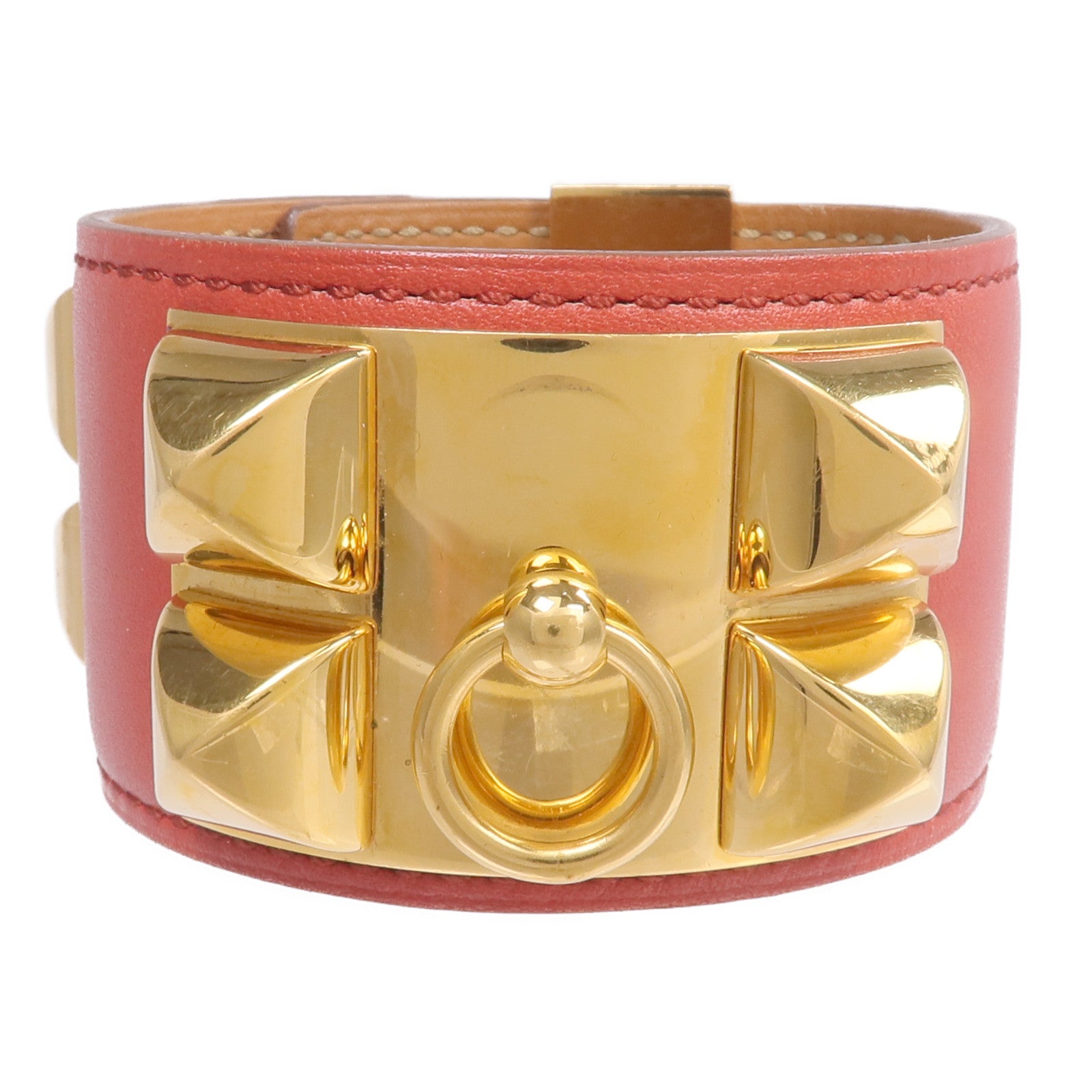 HERMES Swift皮革Collier De Chien CDC金扣手帶Capucine