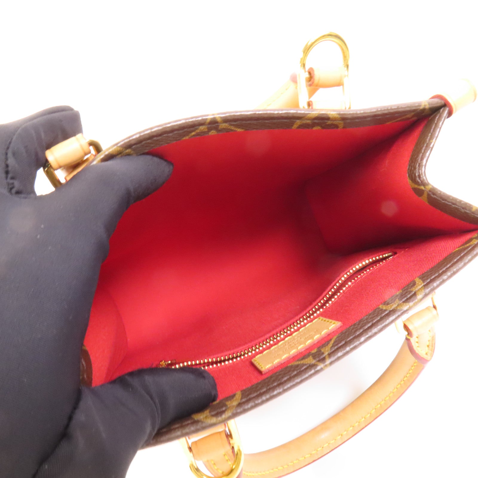 LOUIS VUITTON Monogram Sac Plat BB金扣手挽肩背兩用袋