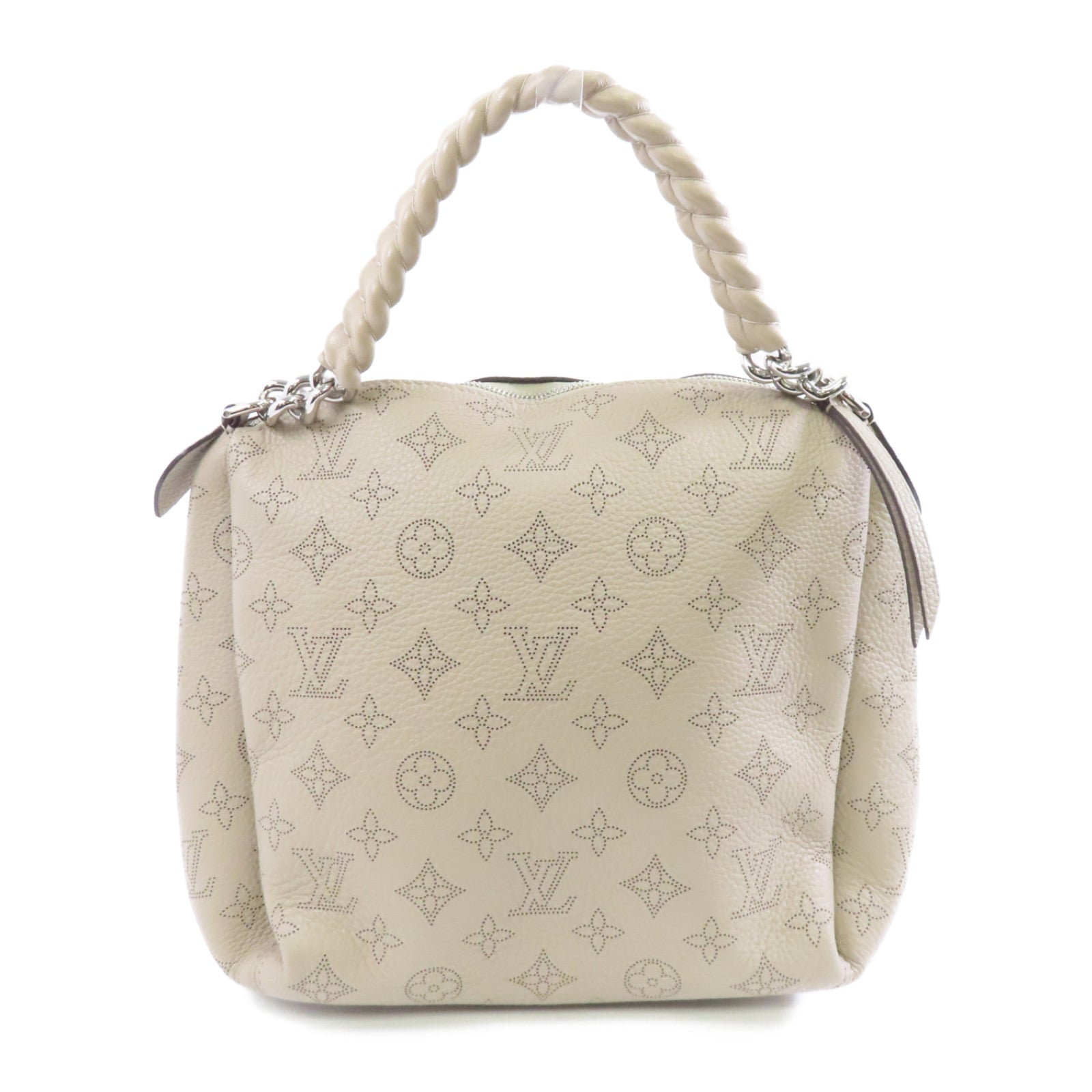 LOUIS VUITTON 【激減優惠】Mahina/皮革Babylone Chain BB銀扣手挽肩背兩用袋灰色