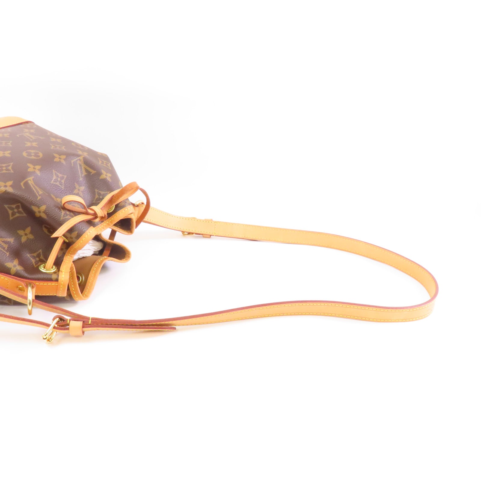 LOUIS VUITTON Monogram Noe BB金扣肩背袋棕色