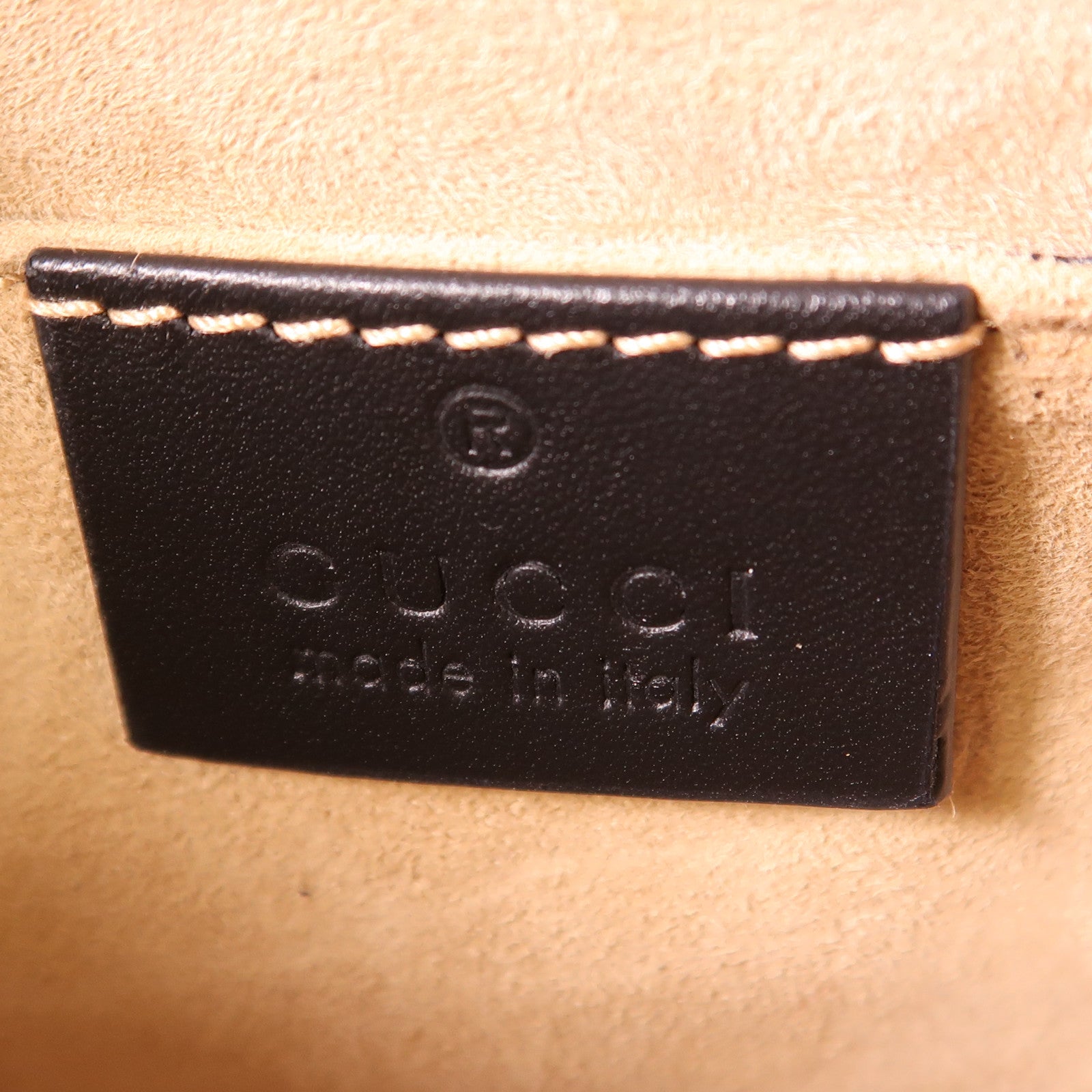 GUCCI 牛皮皮革Sylvie S金扣手挽肩背兩用袋