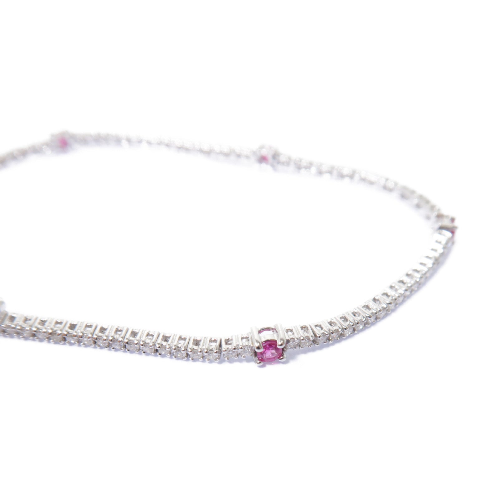 JEWELRY 18K白金Ruby Diamond Bracelet 0.95ct紅寶石0.35ct鑽石手鏈