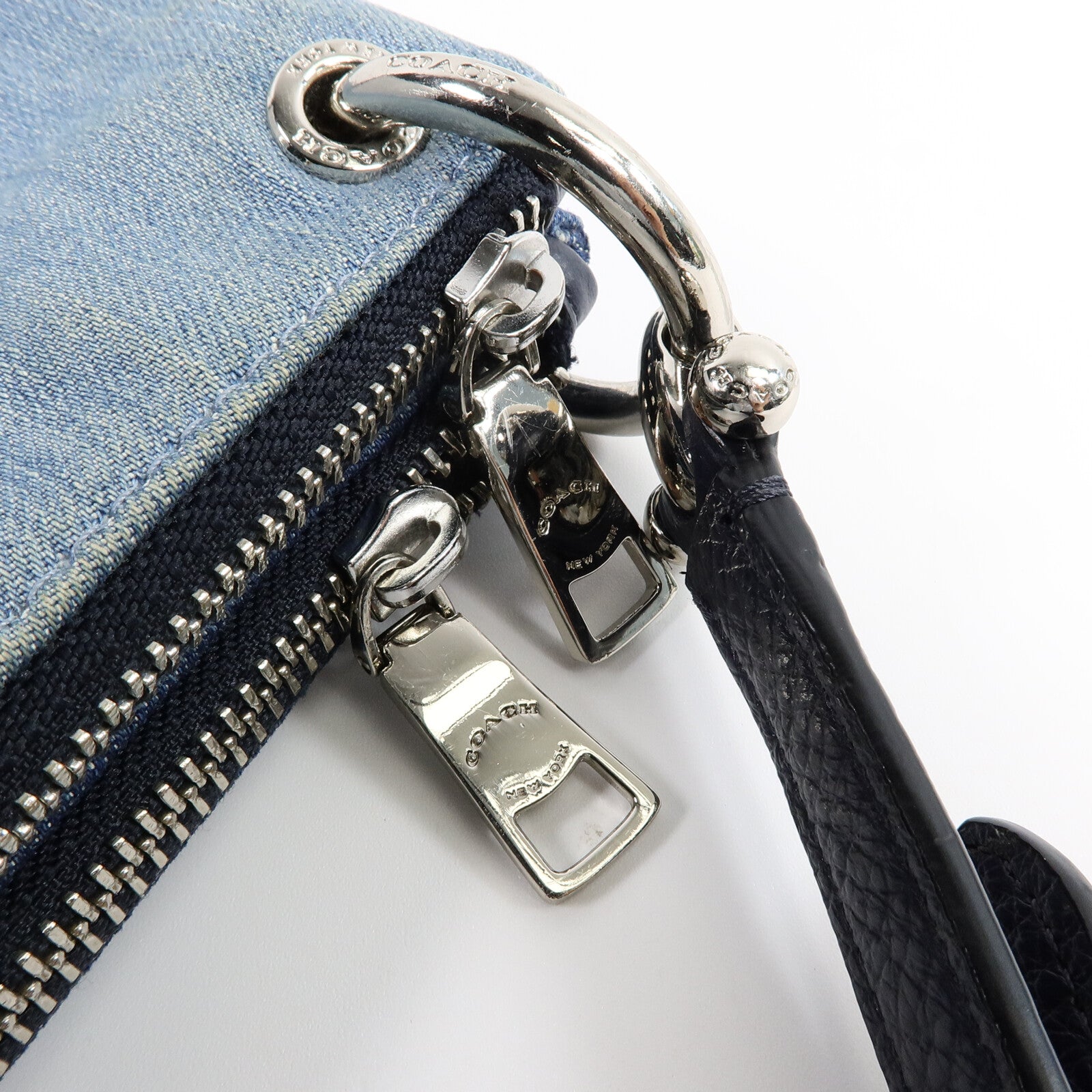 COACH 牛仔布Shoulder Bag肩背袋