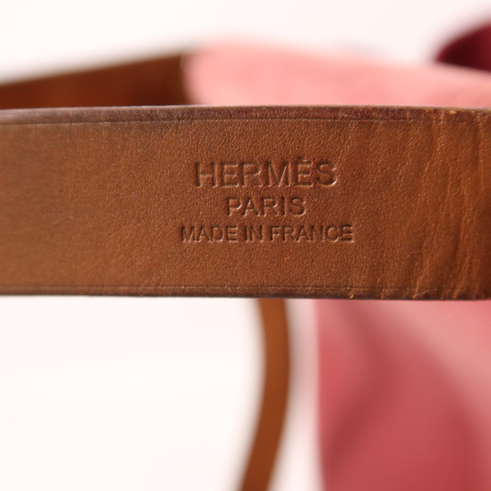 HERMES 【激減優惠】帆布Cabag PM銀扣手挽肩背兩用袋Ruby