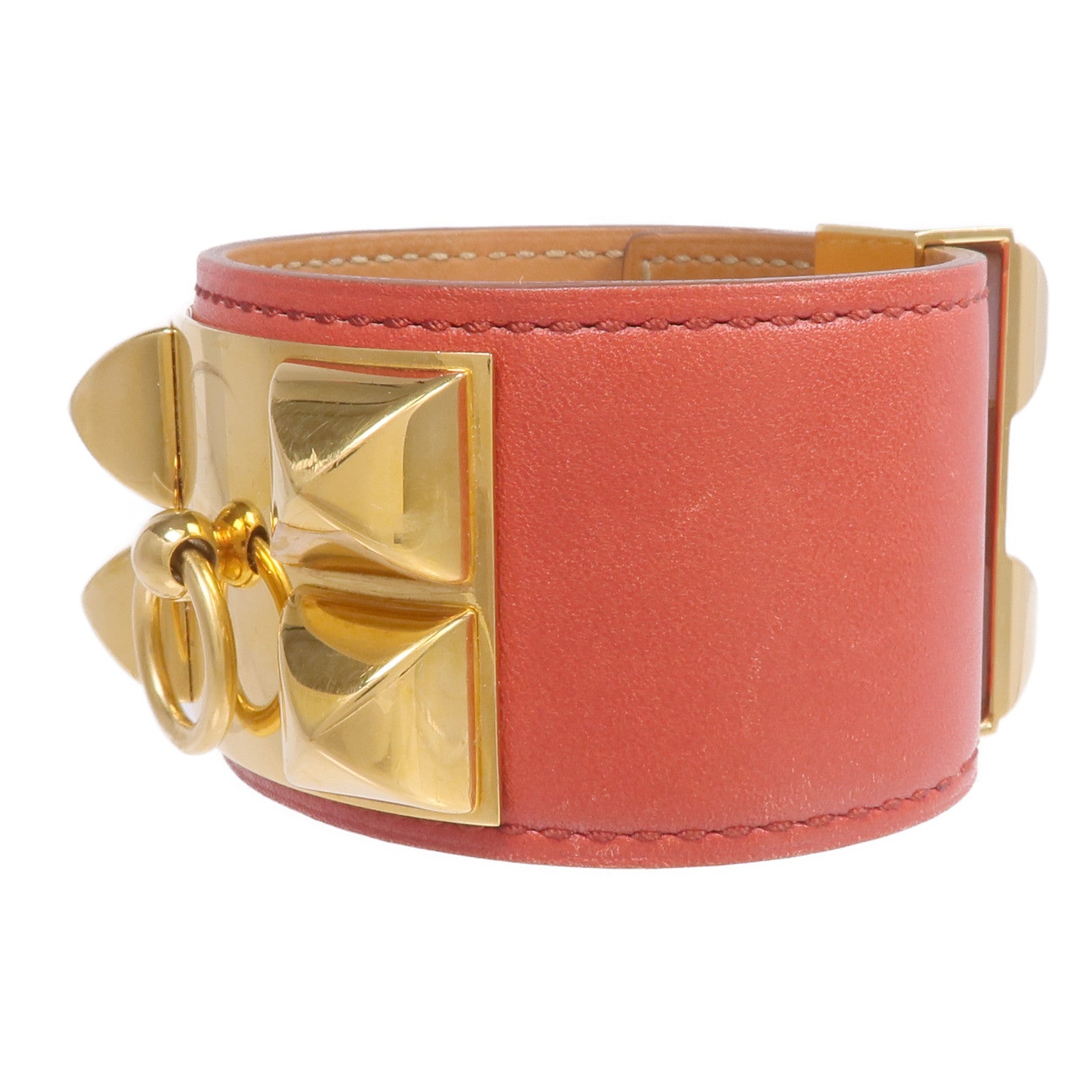 HERMES Swift皮革Collier De Chien CDC金扣手帶Capucine