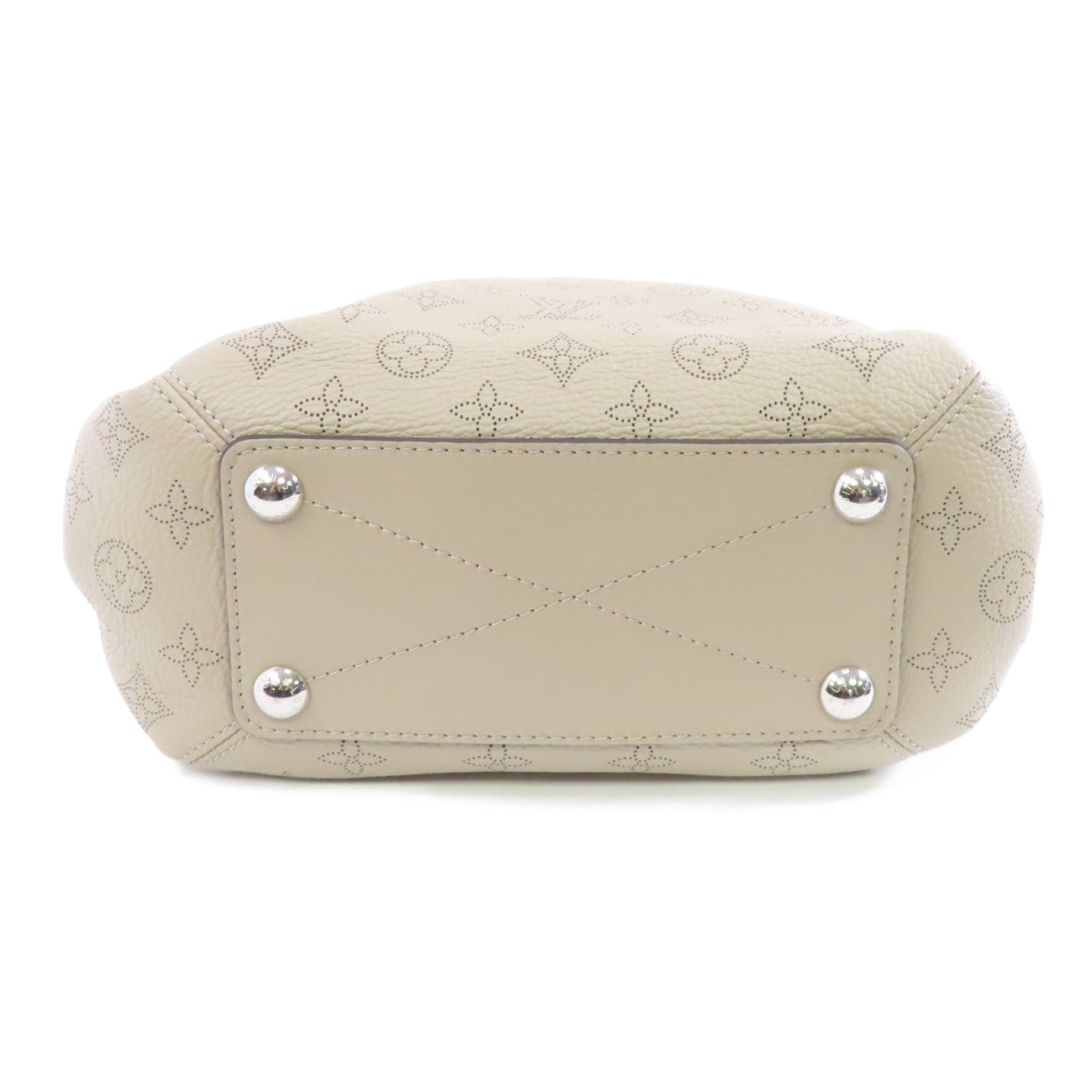 LOUIS VUITTON 【激減優惠】Mahina/皮革Babylone Chain BB銀扣手挽肩背兩用袋灰色
