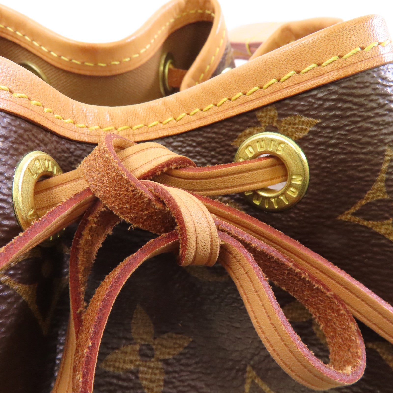 LOUIS VUITTON Monogram Noe BB金扣肩背袋棕色