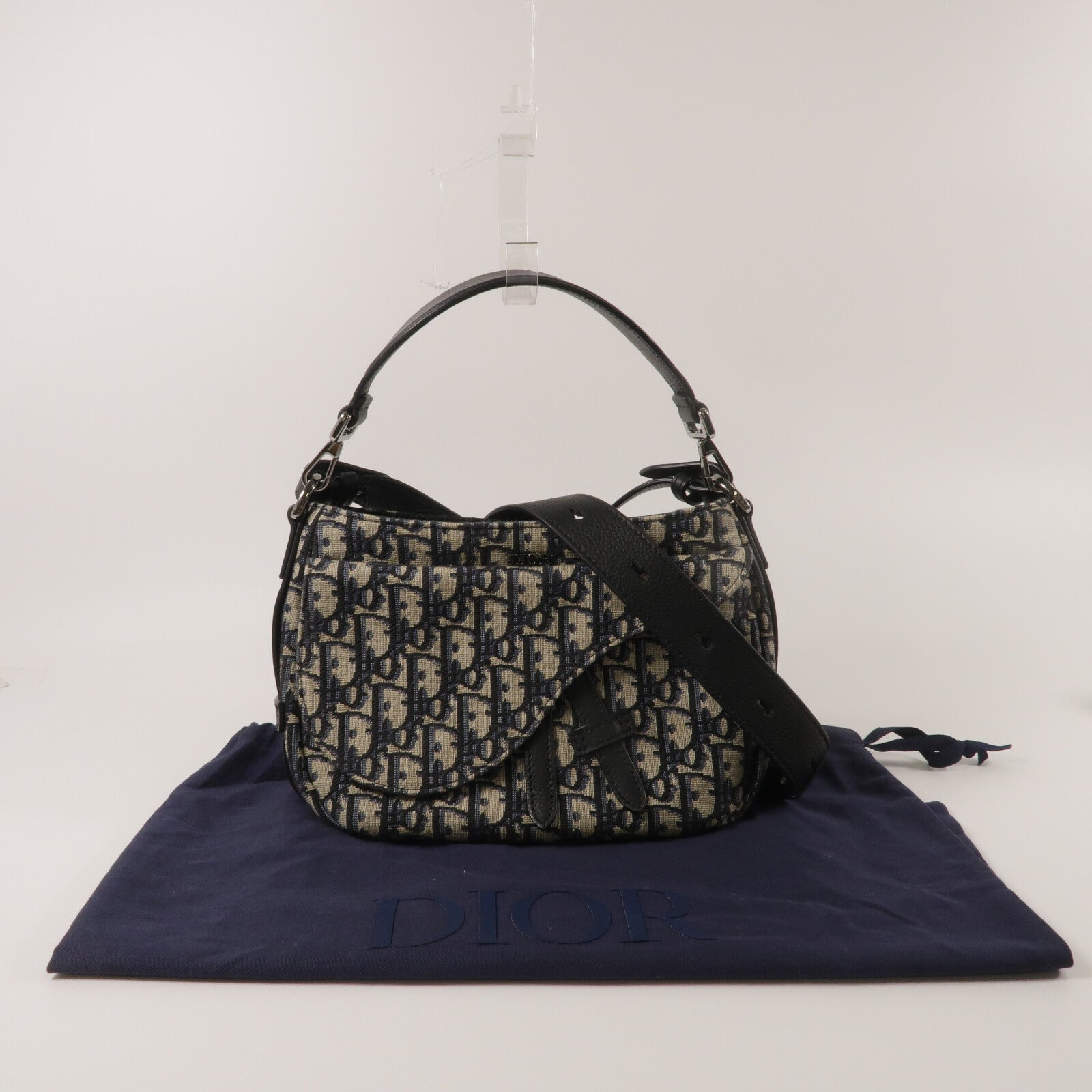 Dior 帆布Mini Saddle Soft Bag手挽肩背兩用袋