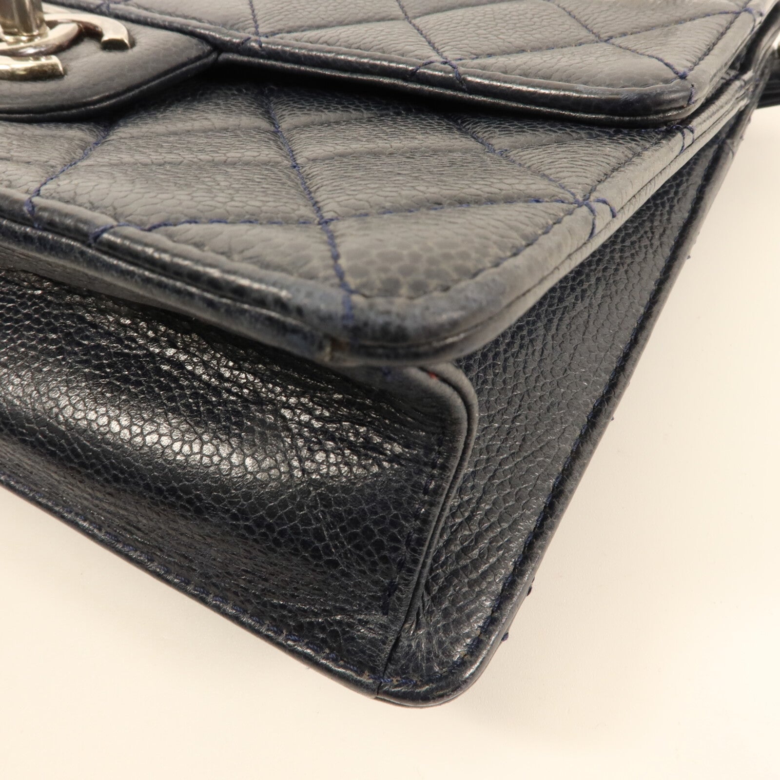 CHANEL 牛皮皮革Magnetic Bag鏈帶手挽肩背兩用袋