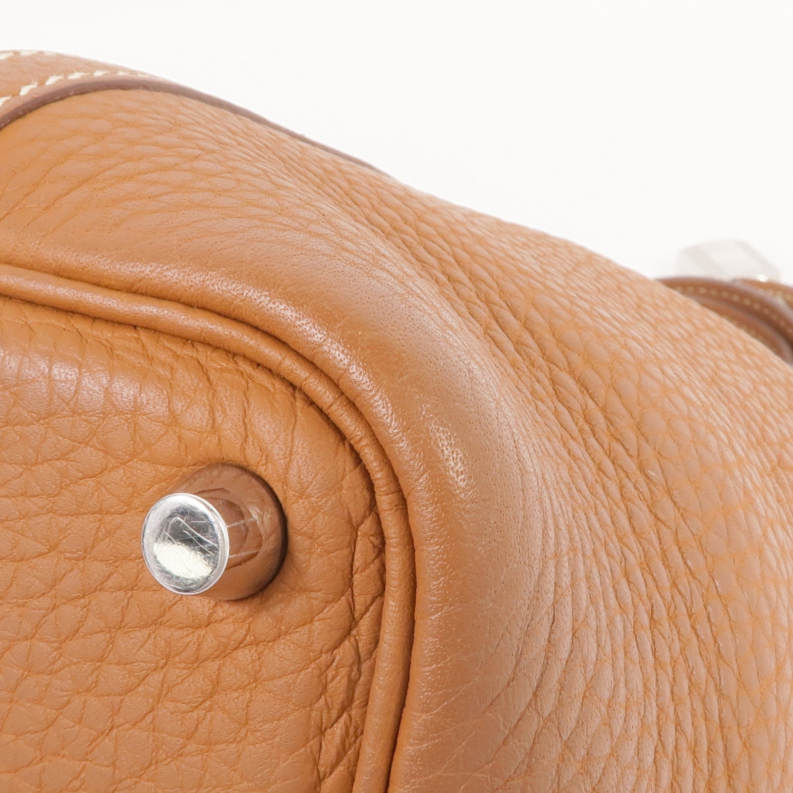 HERMES Clemence皮革Picotin PM銀扣手挽袋Gold