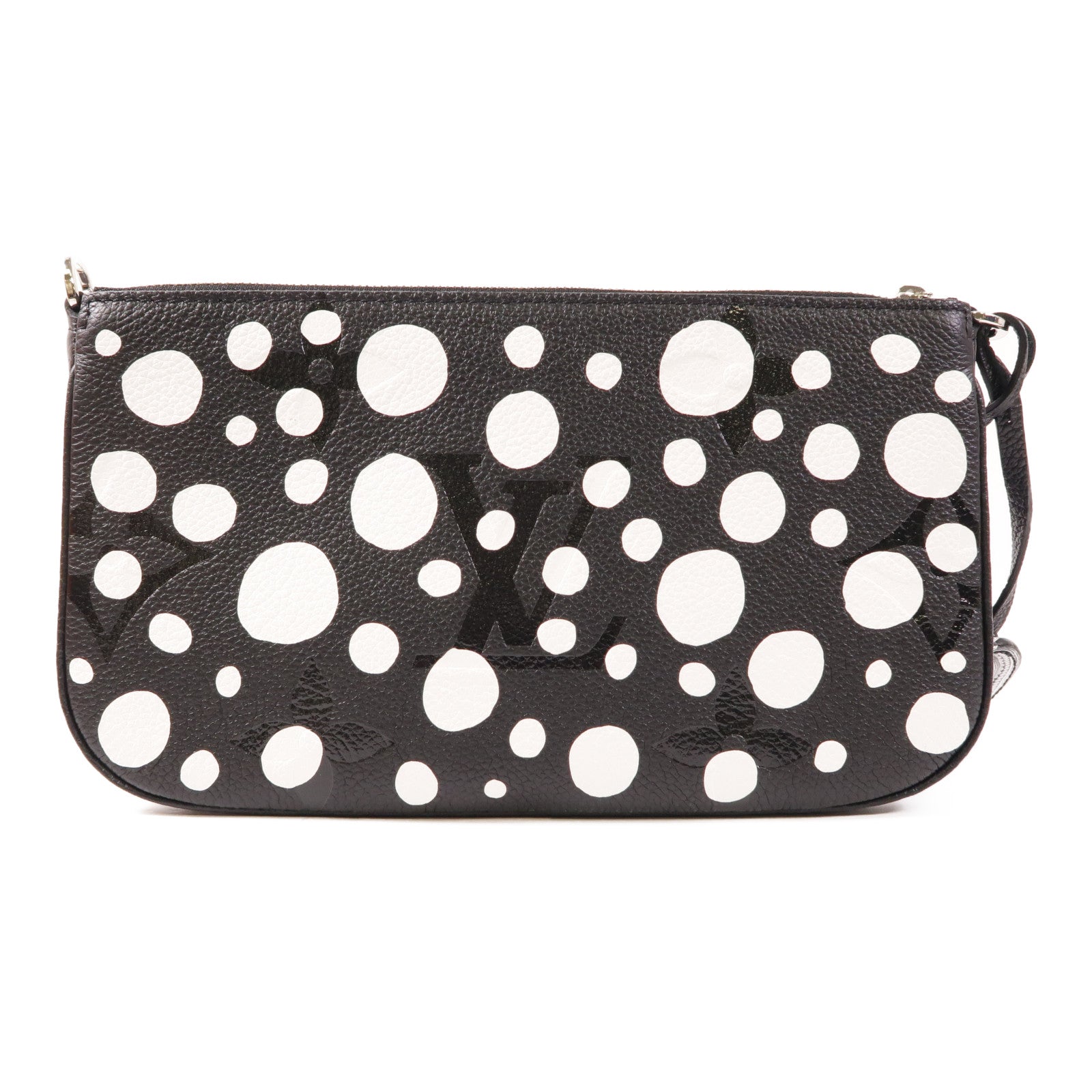 LOUIS VUITTON Monogram Empreinte LV X YK Multi Pochette Accessoires銀扣手挽肩背兩用袋