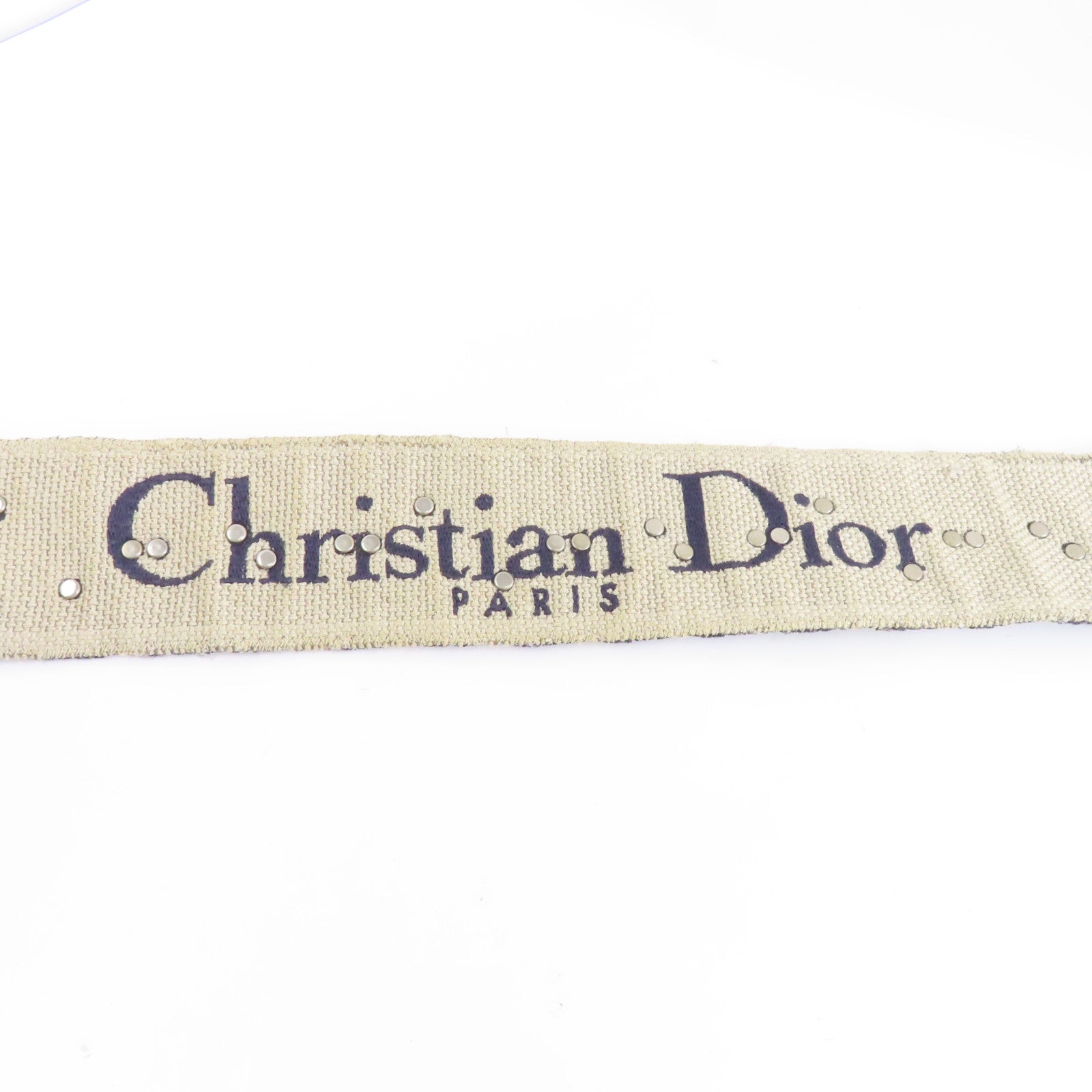 Dior 帆布金扣肩背帶深藍色