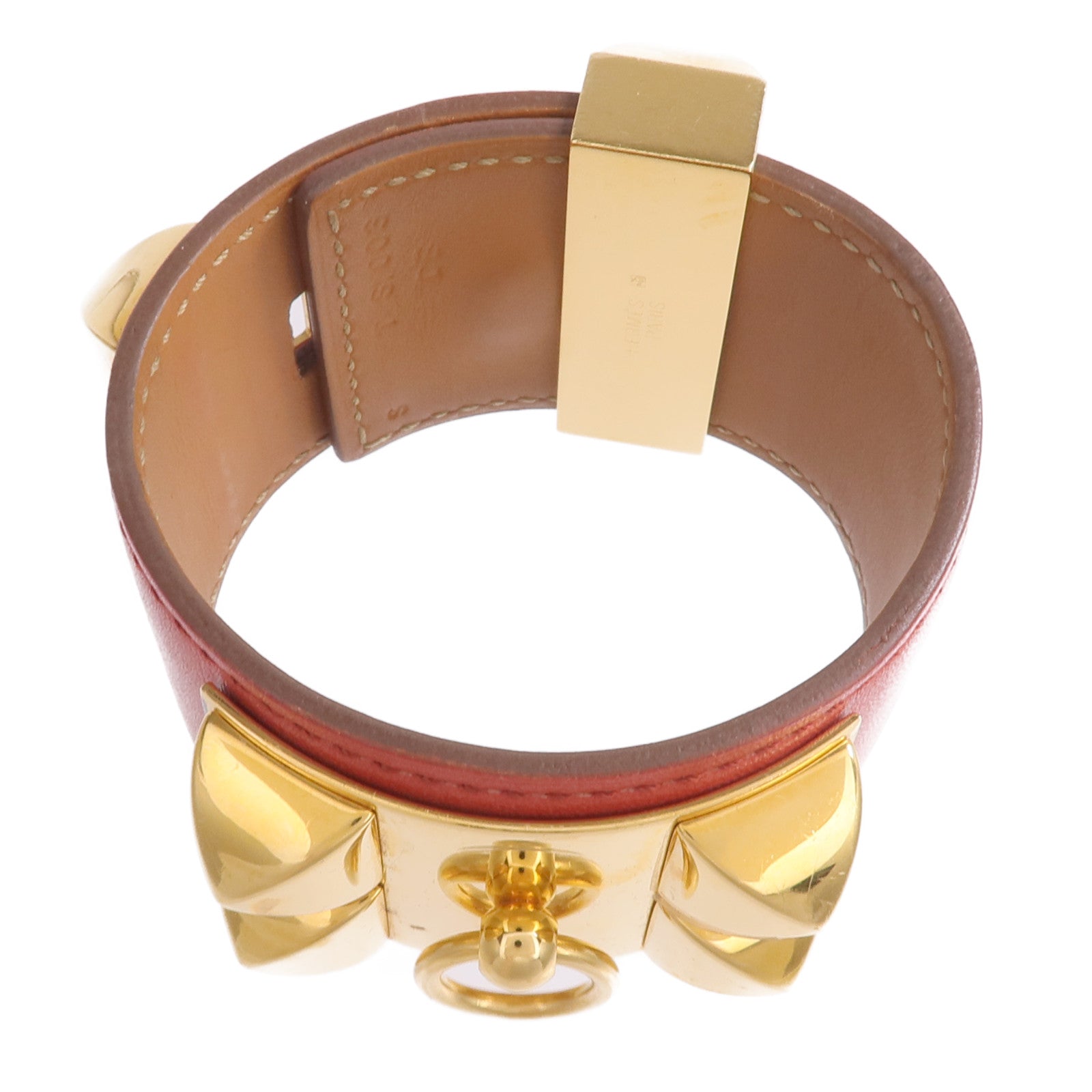 HERMES Swift皮革Collier De Chien CDC金扣手帶Capucine
