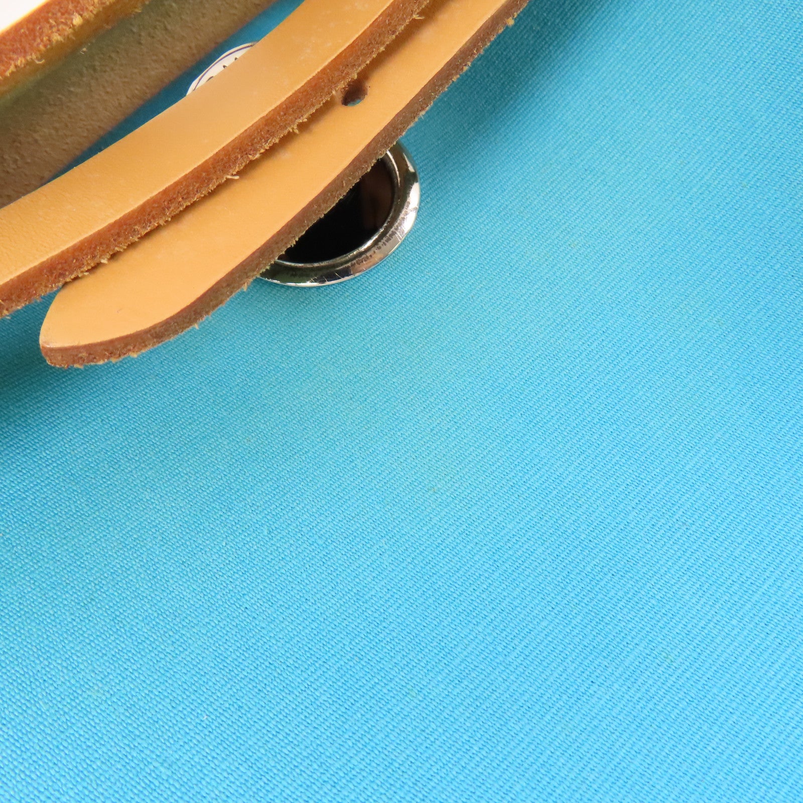 HERMES 帆布Herbag 31銀扣手挽肩背兩用袋Blue Azteque/Menthe