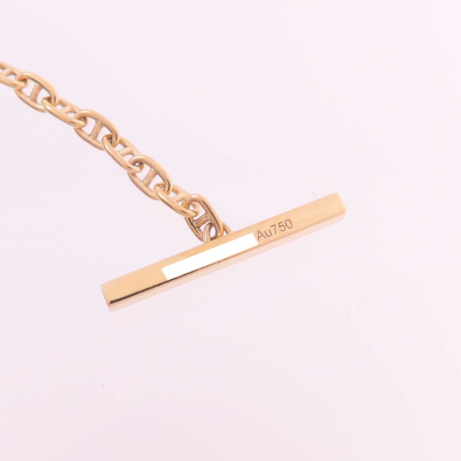 HERMES 18K玫瑰金/陶瓷Chaine d'ancre Verso Bracelet手鏈