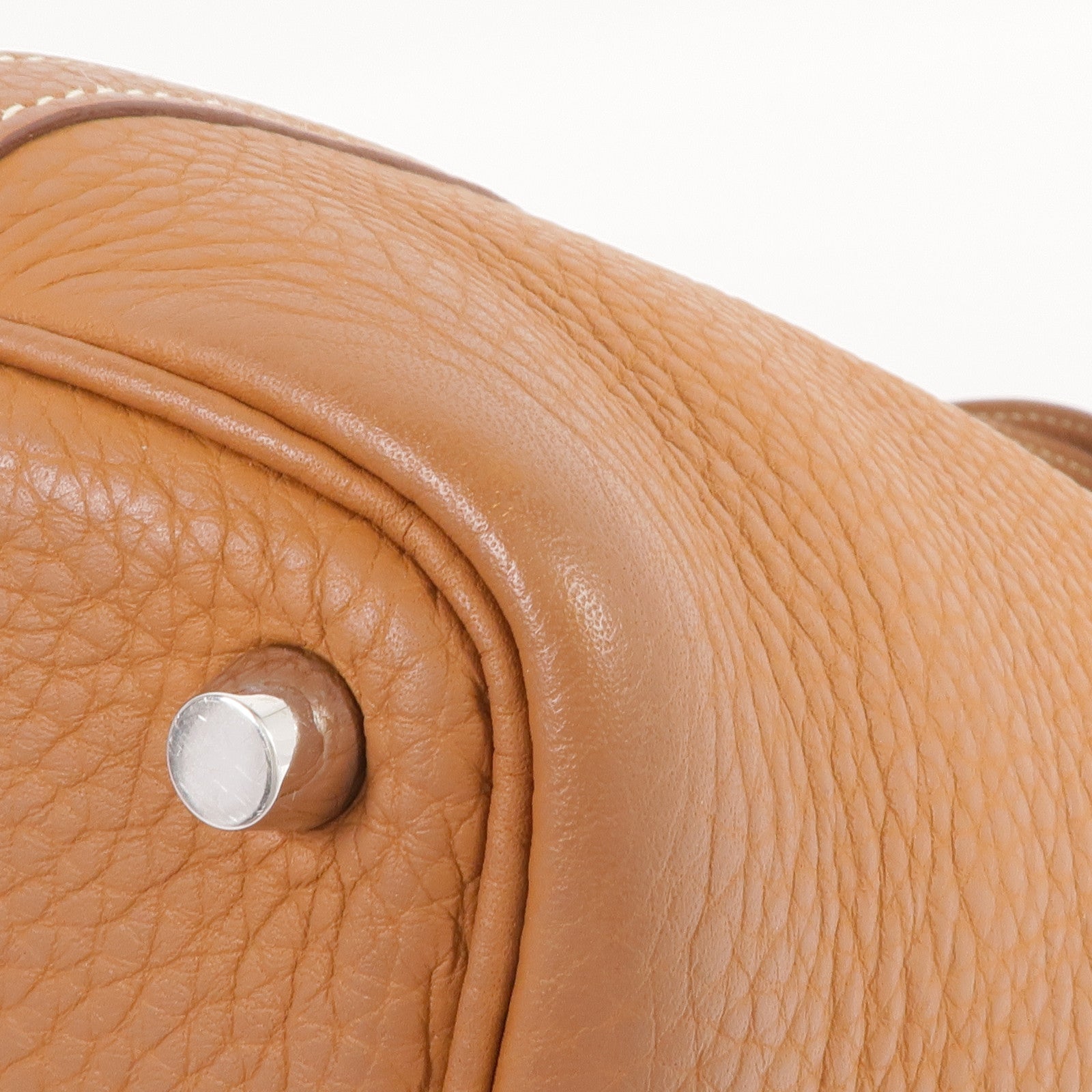 HERMES Clemence皮革Picotin PM銀扣手挽袋Gold