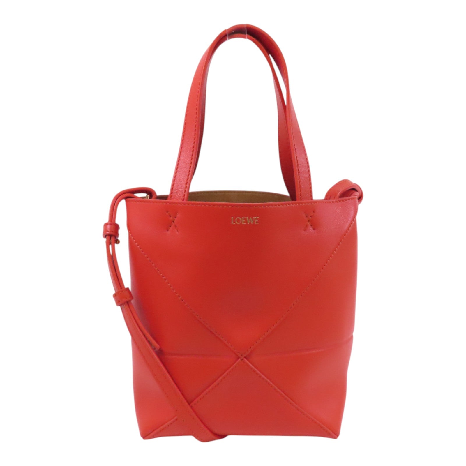 LOEWE 【激減優惠】牛皮皮革Mini Puzele Fold Tote金扣手挽肩背兩用袋