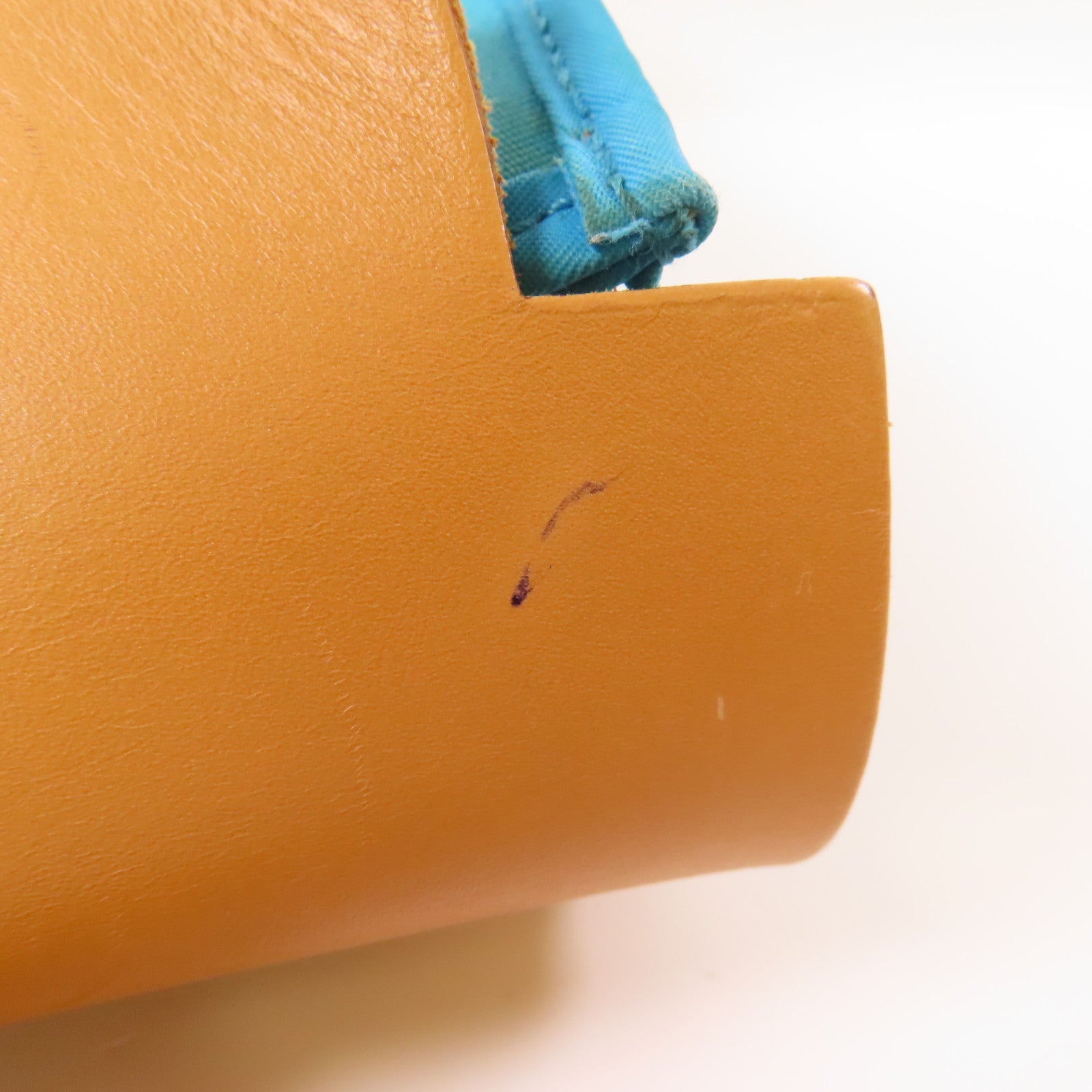 HERMES 帆布Herbag 31銀扣手挽肩背兩用袋Blue Azteque/Menthe