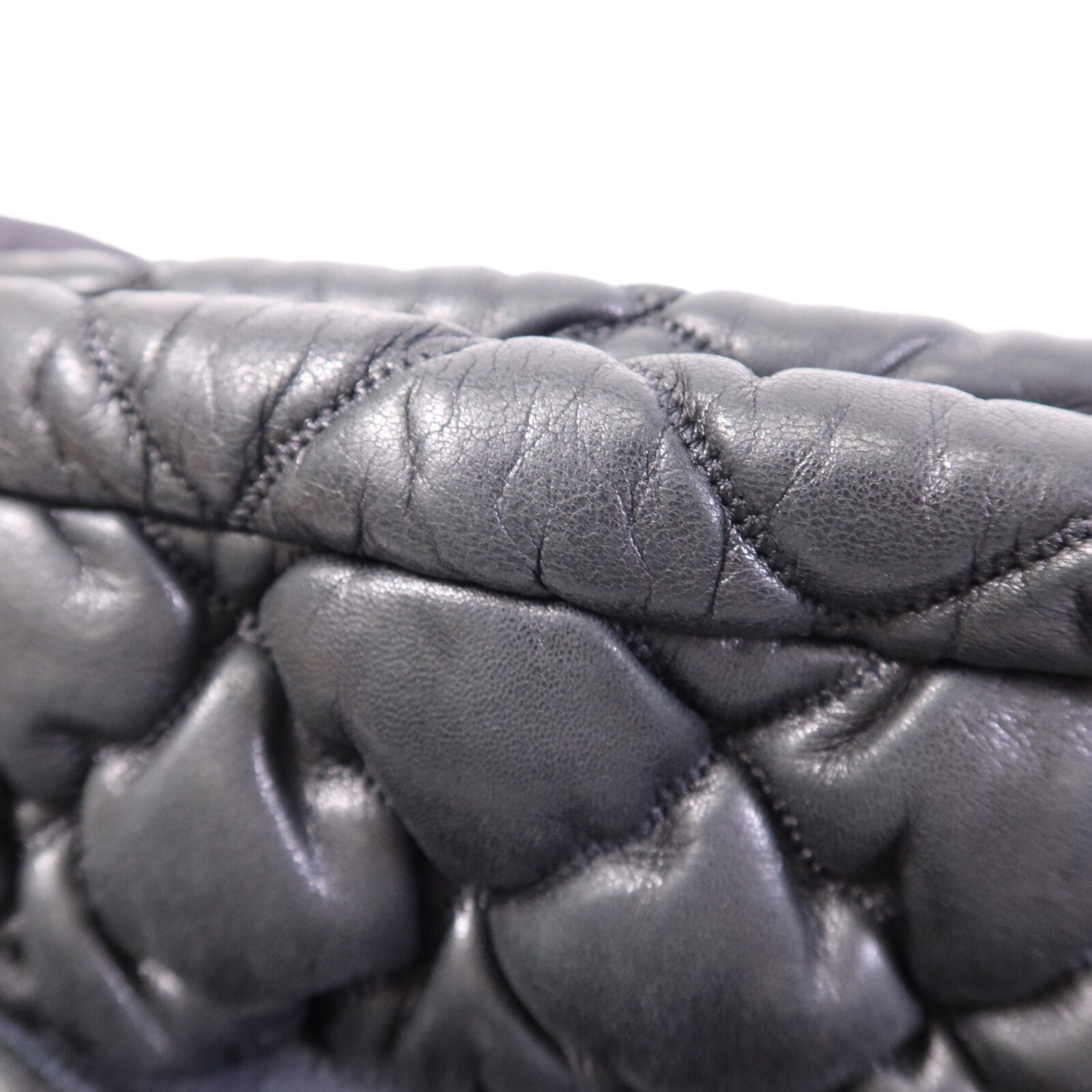 CHANEL 羊皮皮革Chain Shoulder銀扣鏈帶肩背袋