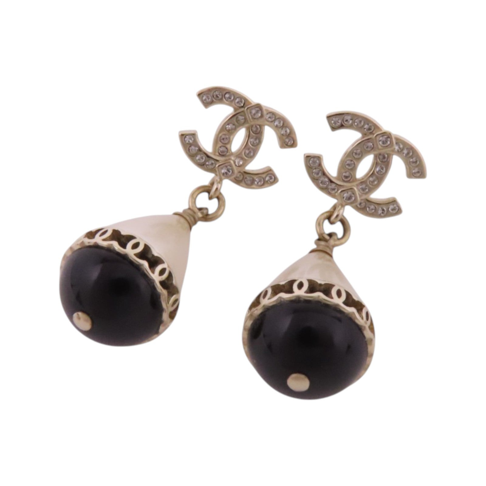 CHANEL 金屬/仿珍珠/水鑽Earrings金扣耳環