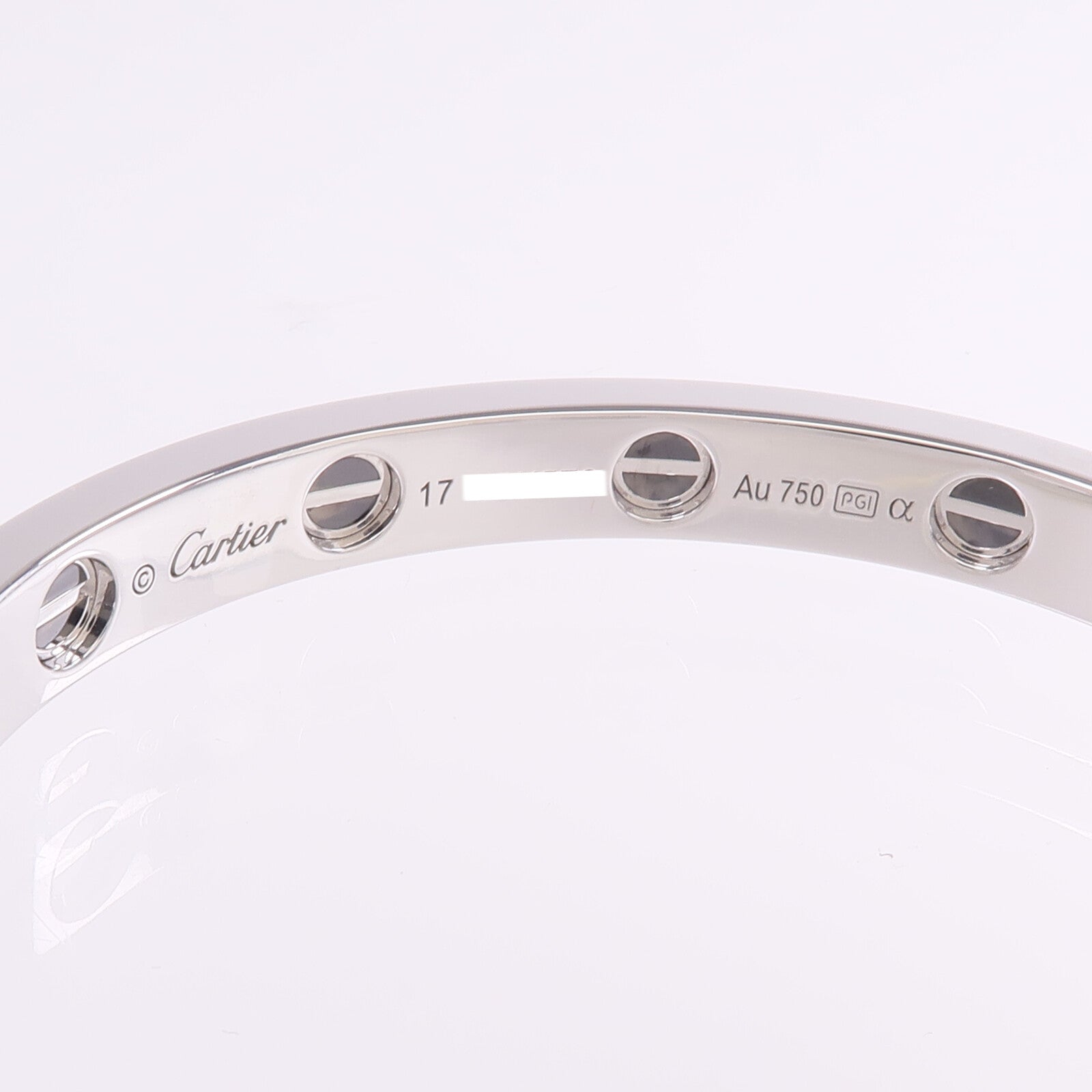 CARTIER 【激減優惠】18K白金/陶瓷Love Bracelet鑽石手鐲Cartier#17