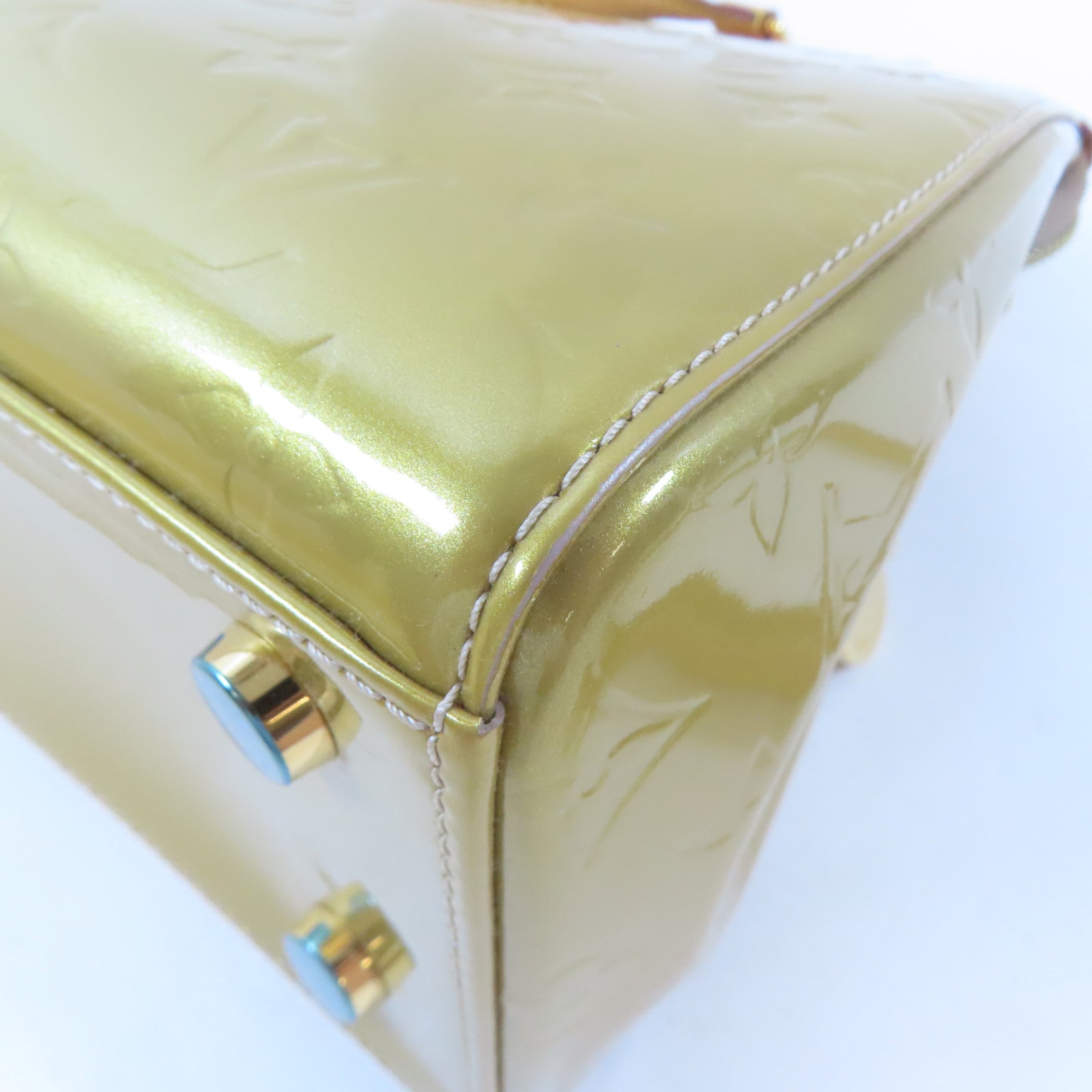 LOUIS VUITTON Vernis Brea金扣手挽肩背兩用袋金黃色